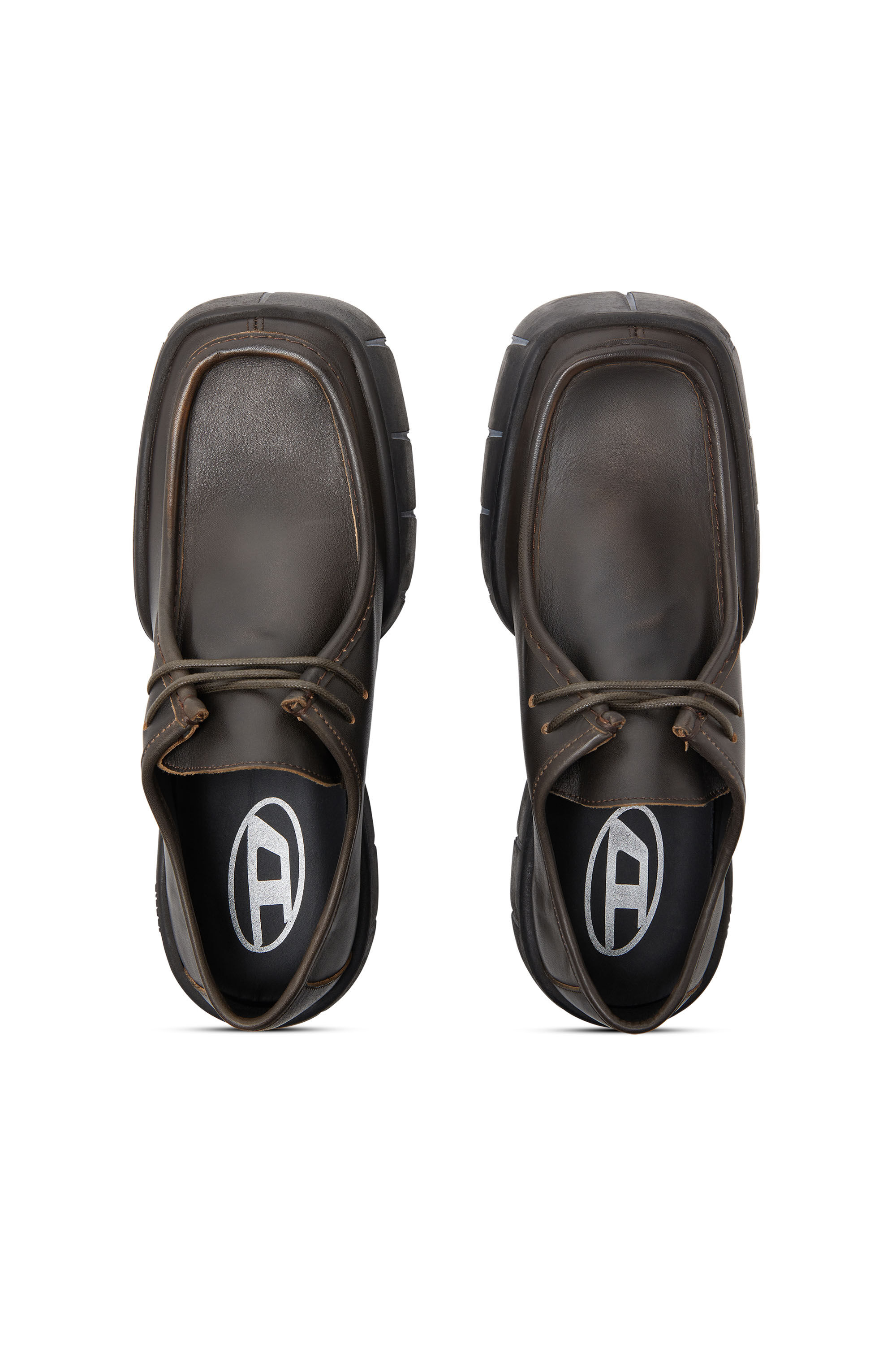 Diesel - D-TEX WB, Man's D-Tex-Moccasin-style shoes in brushed leather in Brown - 5