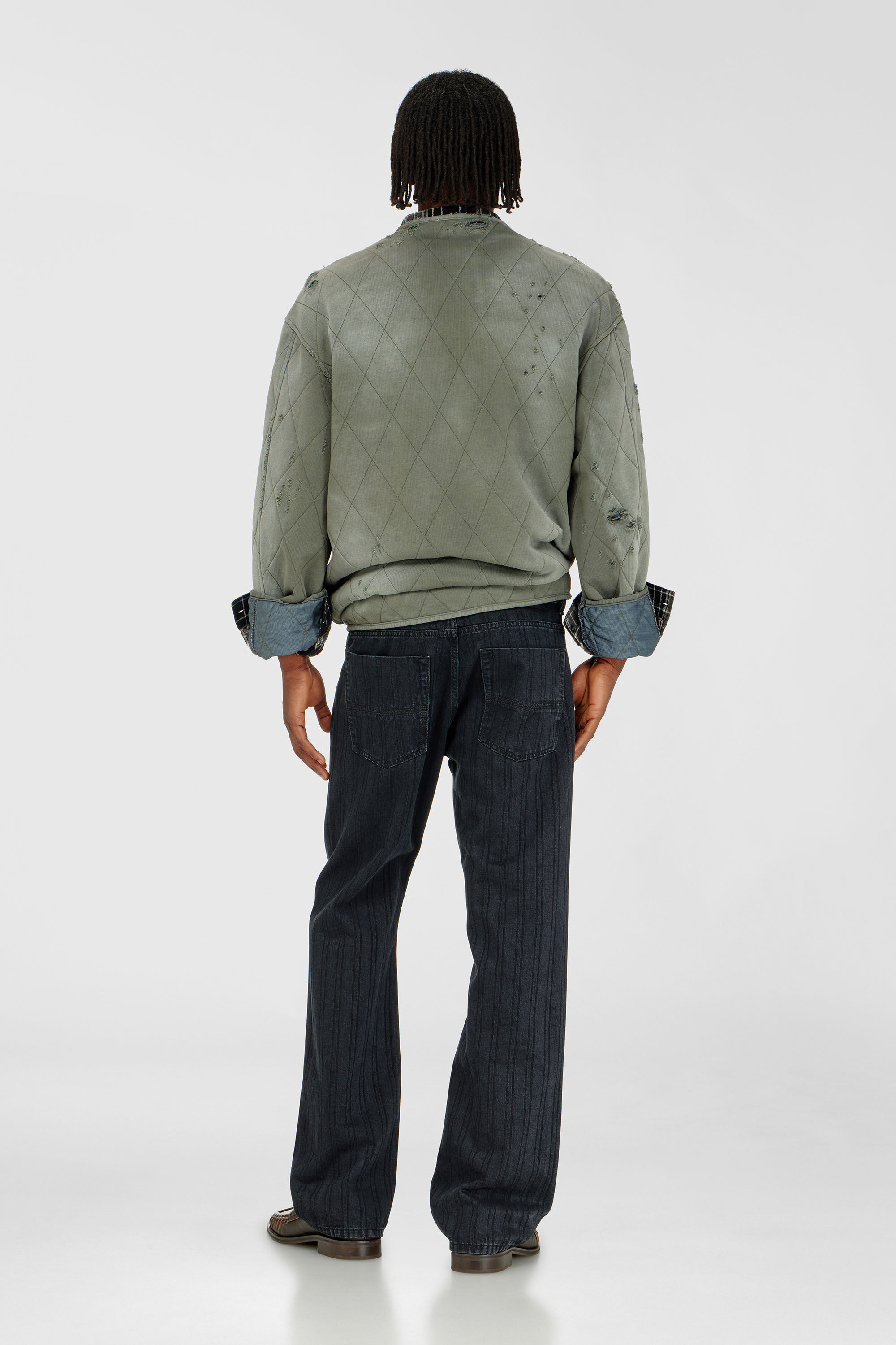 Diesel - Man's Relaxed Jeans 1980 D-Eeper 09Q12, Black/Dark grey - 3