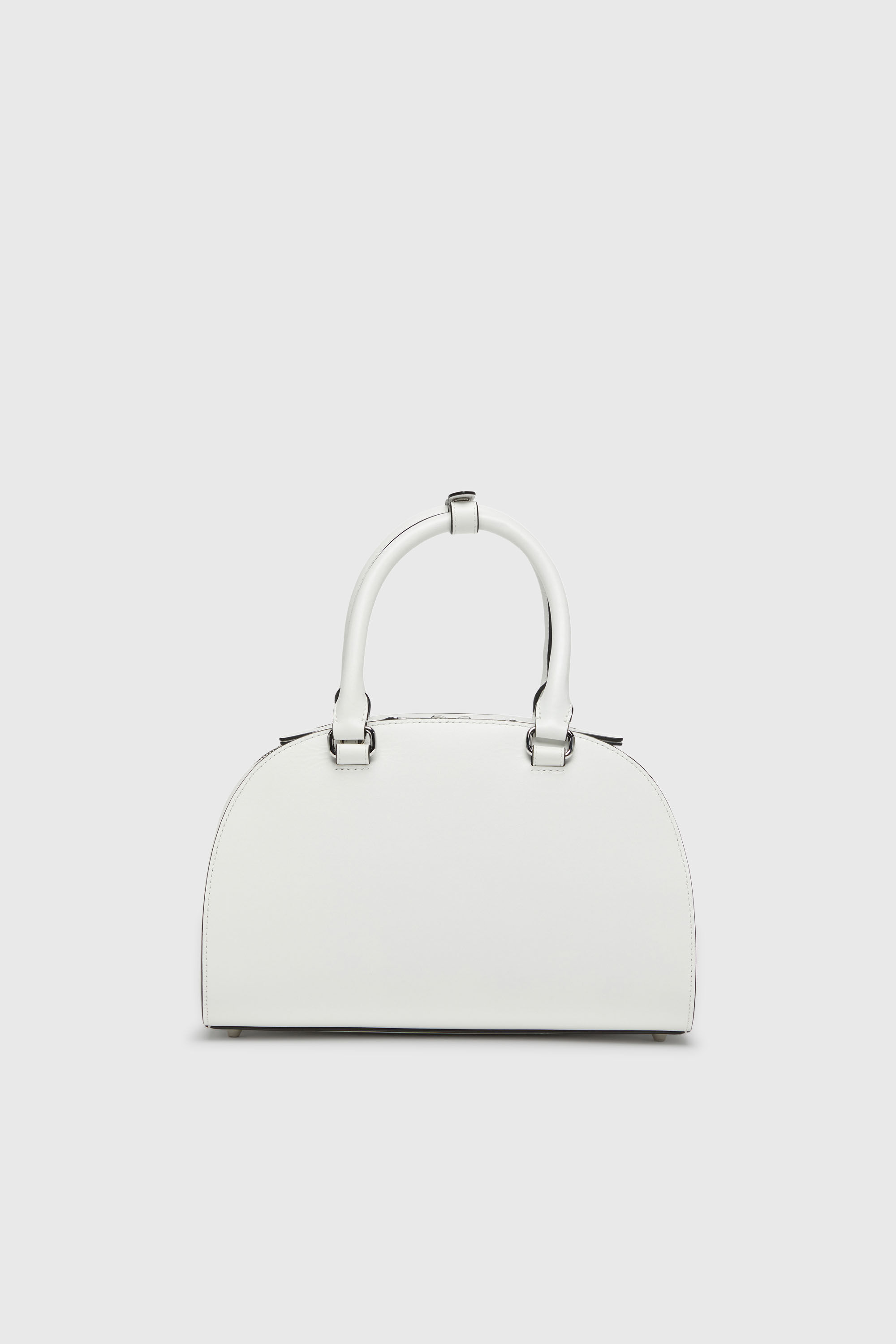 Diesel - 1DR DOME TOP HANDLE, Woman's 1DR Dome-Leather bowling bag in White - 3