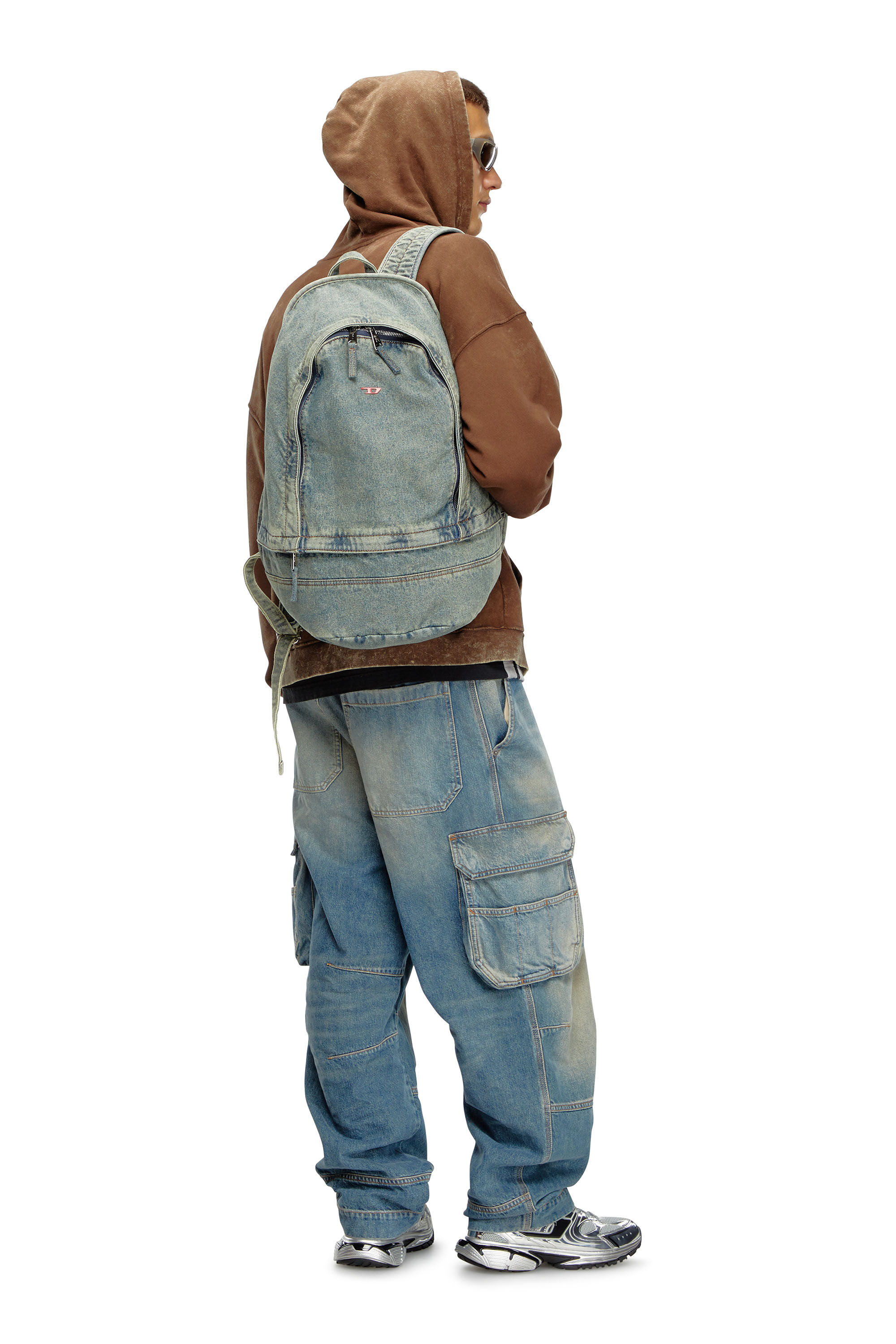 Diesel - RAVE BACKPACK, Man's Rave-Backpack in solarised denim in Blue - 6