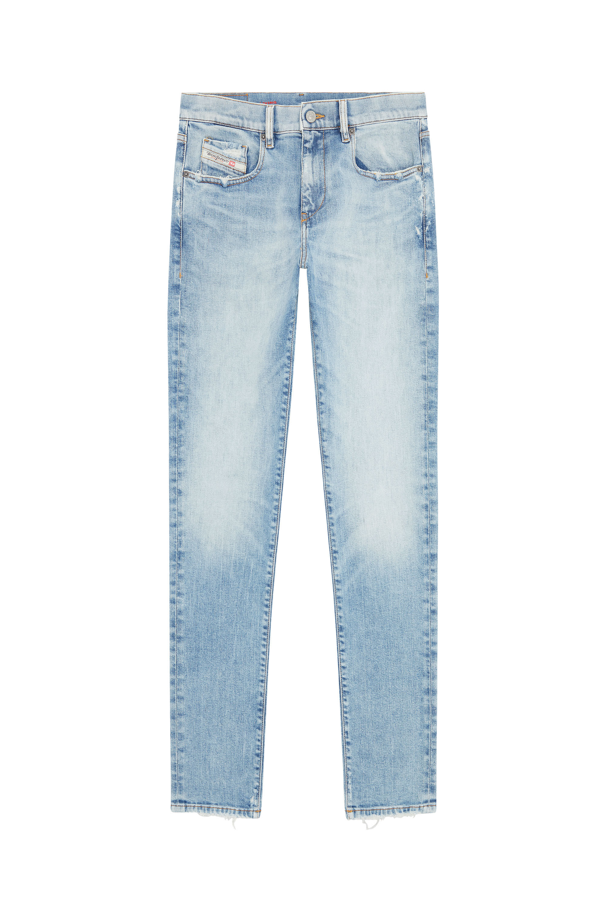 Diesel - Slim Jeans 2019 D-Strukt 09E67, Light Blue - Image 2