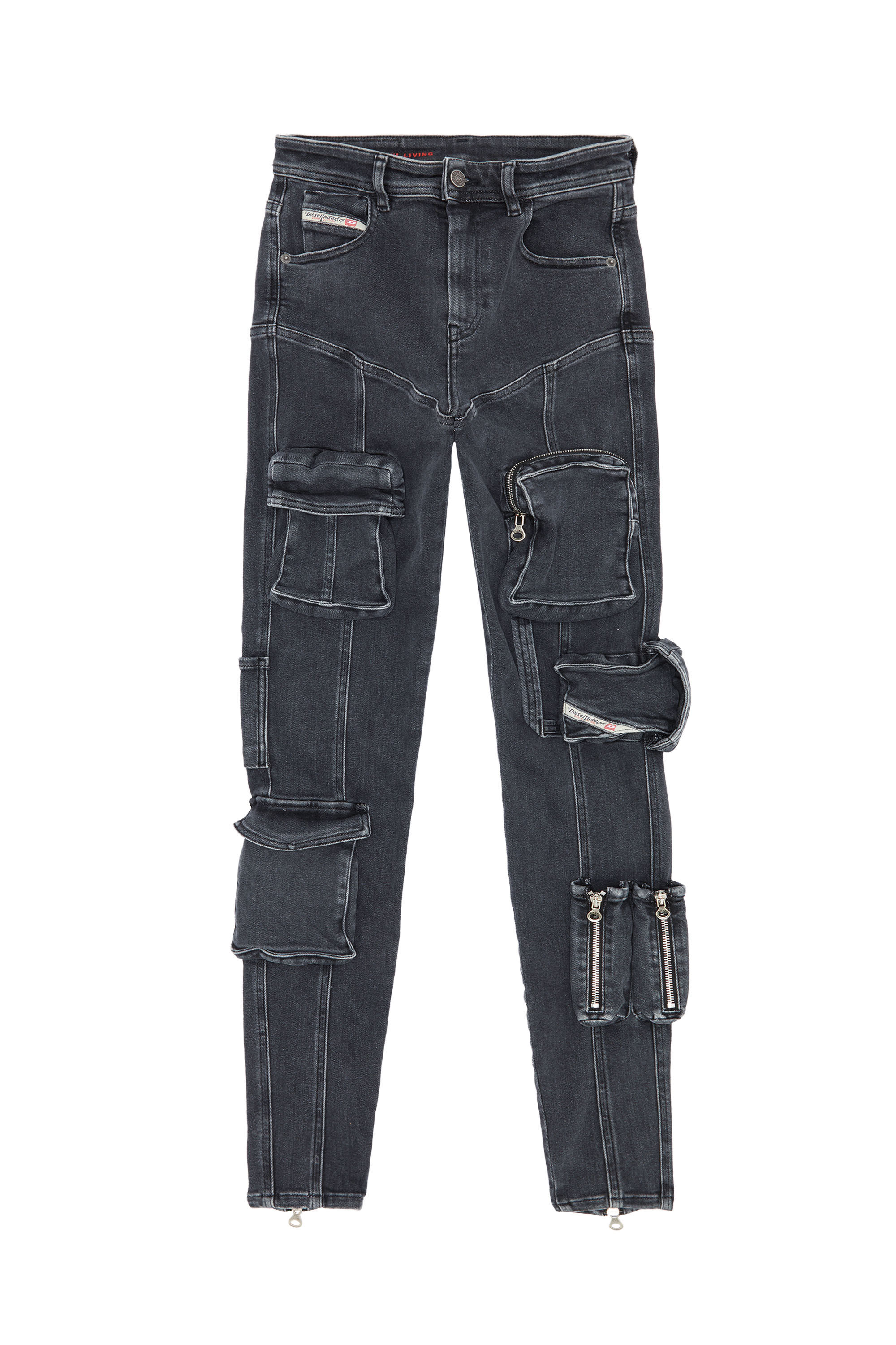Diesel - Super skinny Jeans 1984 Slandy-High 09F27, Black/Dark grey - Image 2