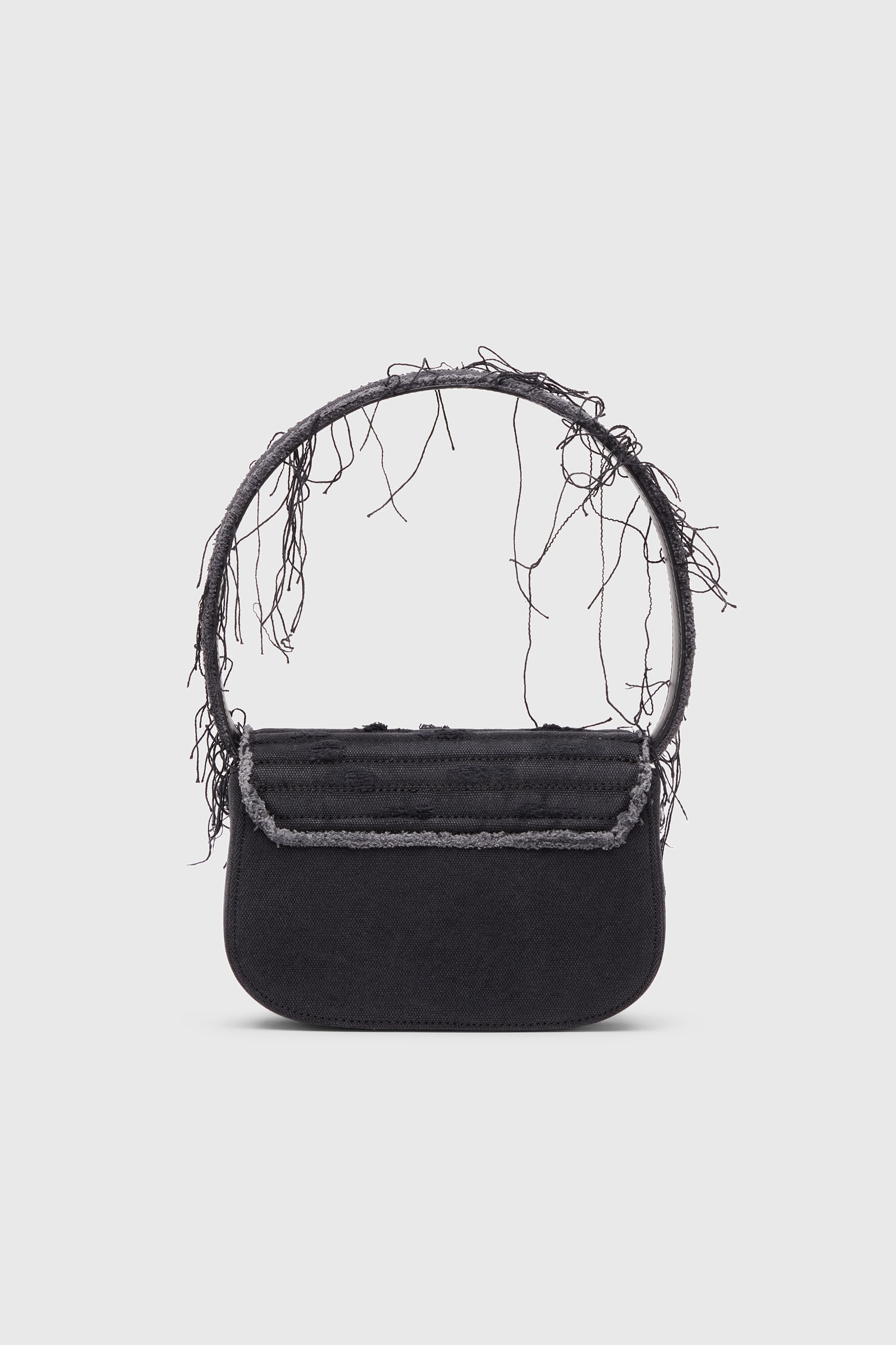 Diesel - 1DR, Woman's 1DR-Iconic shoulder bag in canvas and leather in Black - 3