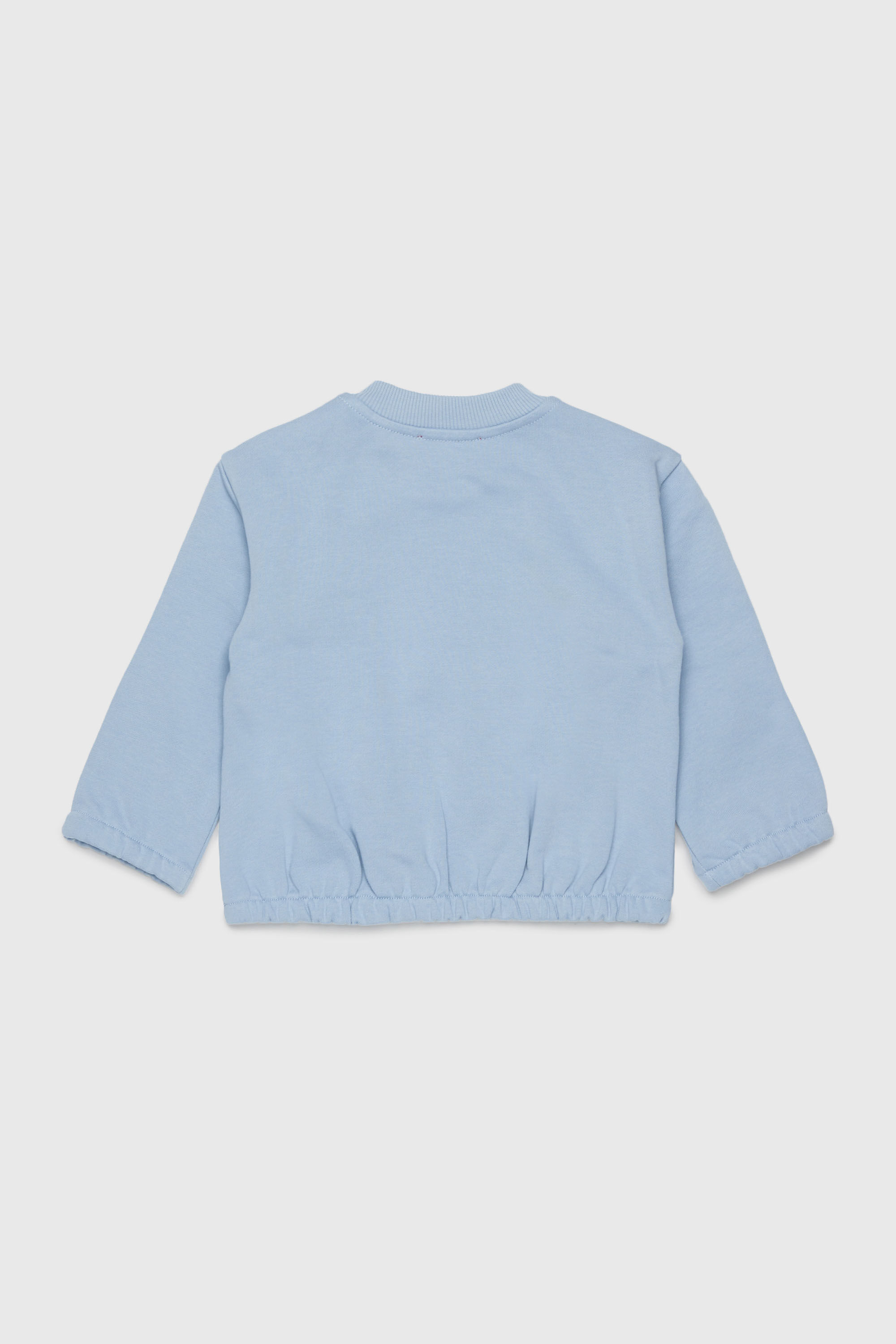 Diesel - SFUMB, Woman's Cotton sweatshirt with starburst logo print in Light Blue - 2