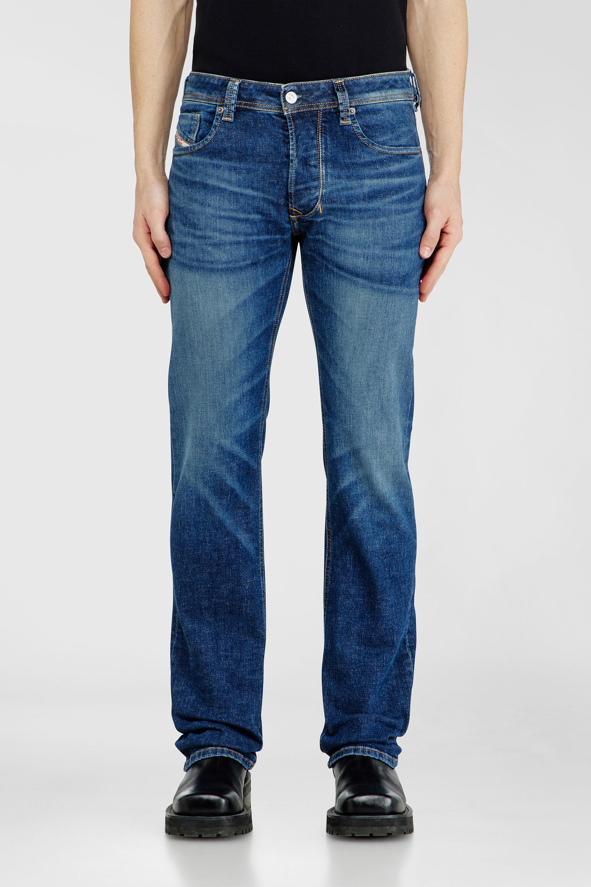 Diesel - Man's Regular Jeans 1985 Larkee 09J47, Dark Blue - 4