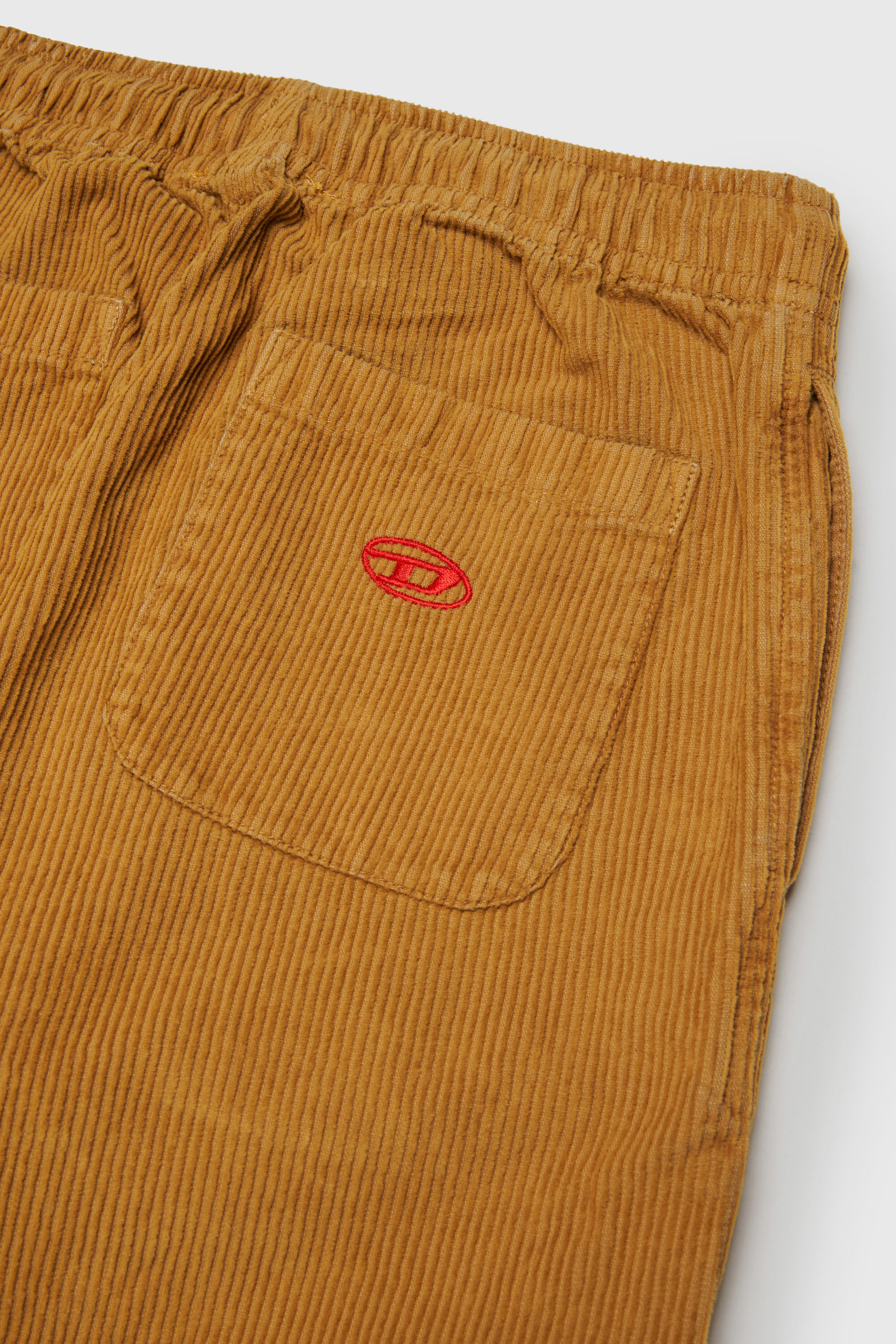 Diesel - PMILL, Man's Corduroy pants with drawstring waist in Brown - 4