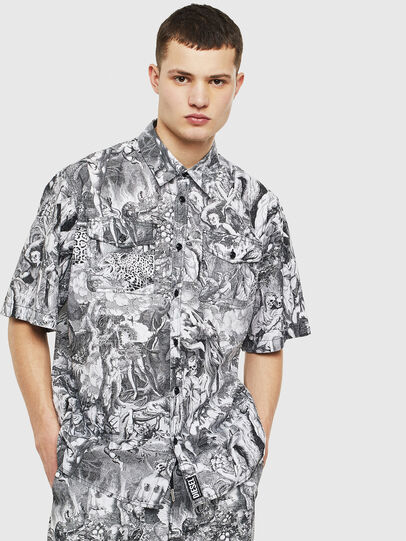S WED KAOS Man Poplin shirt with Divine Comedy print Diesel S WED KAOS Man Poplin shirt with Divine Comedy print Diesel
