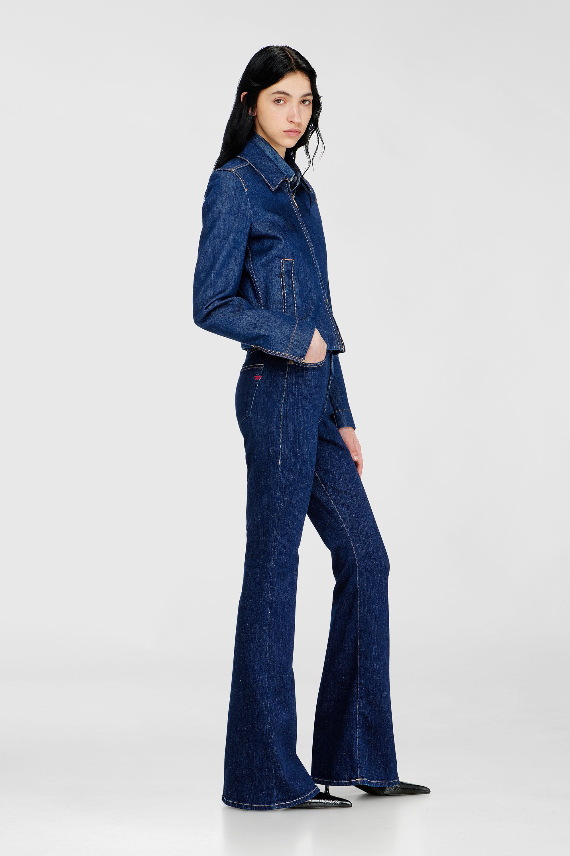 Diesel - Woman's Bootcut Jeans 1973 D-Partt 09Q03, Dark Blue - 2