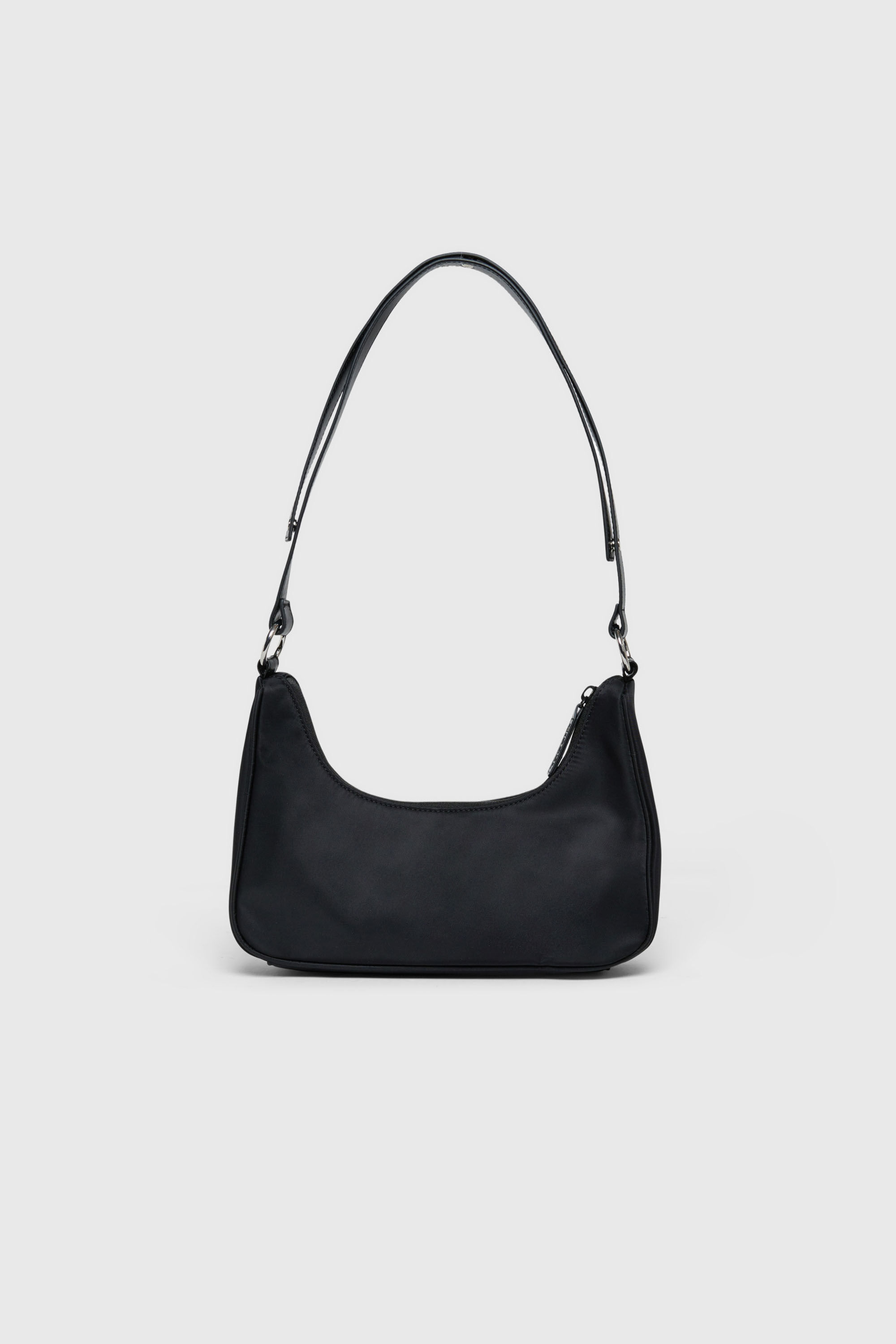 Diesel - WUNSY, Woman's WUNSY - Nylon shoulder bag with Oval D logo in Black - 2