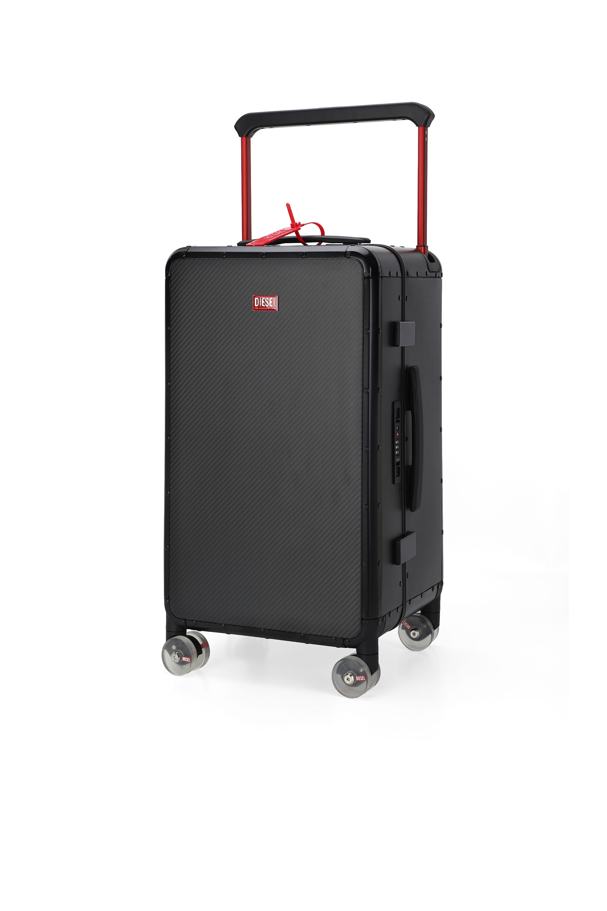 Diesel - DIESEL CARBON FIBER TROLLEY-BLACK- DSL00, Unisex's Carbon fiber suitcase size M in Black - 5