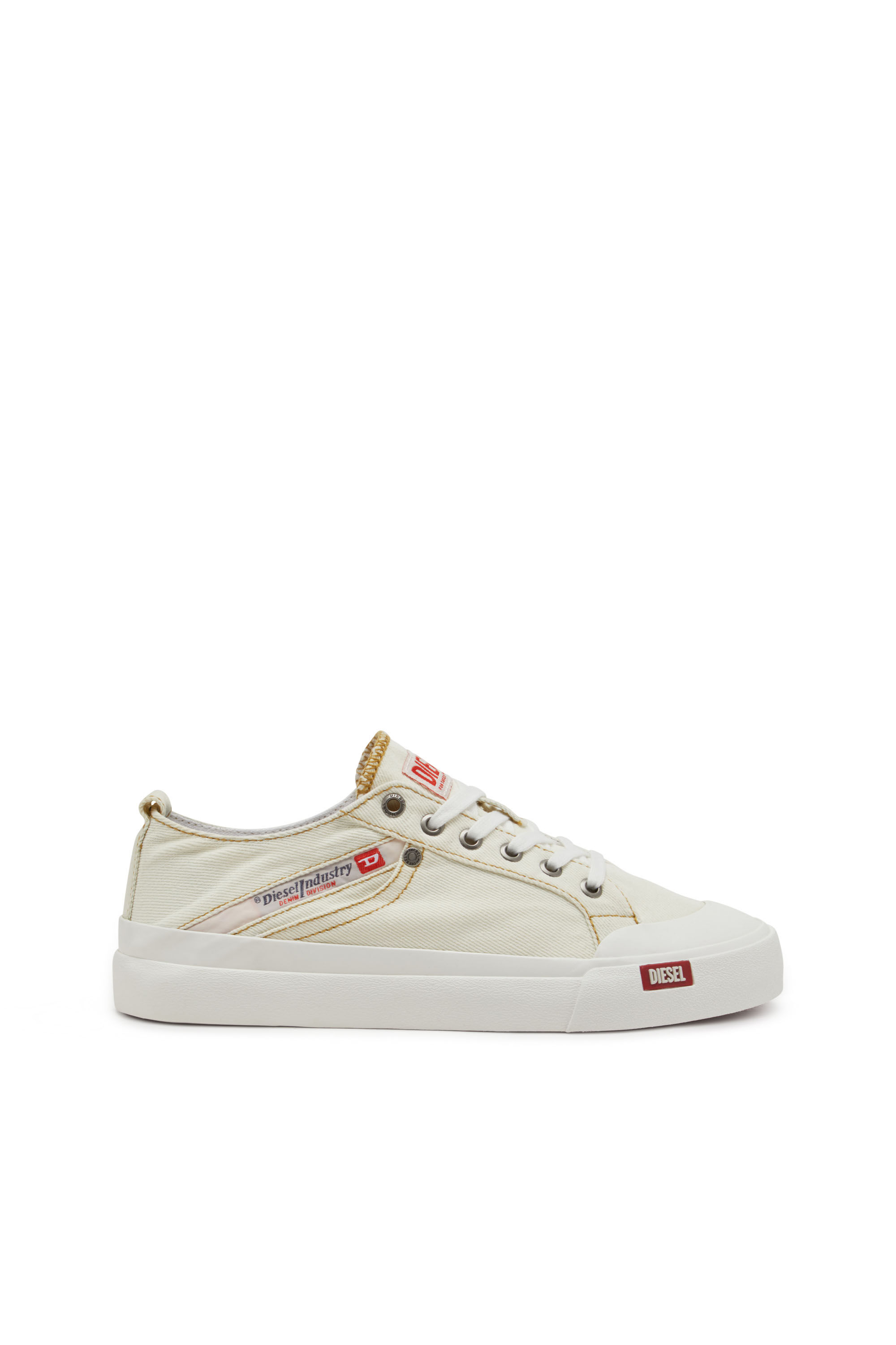 Men's S-Athos Mid - High-top canvas sneakers oval patch | Diesel