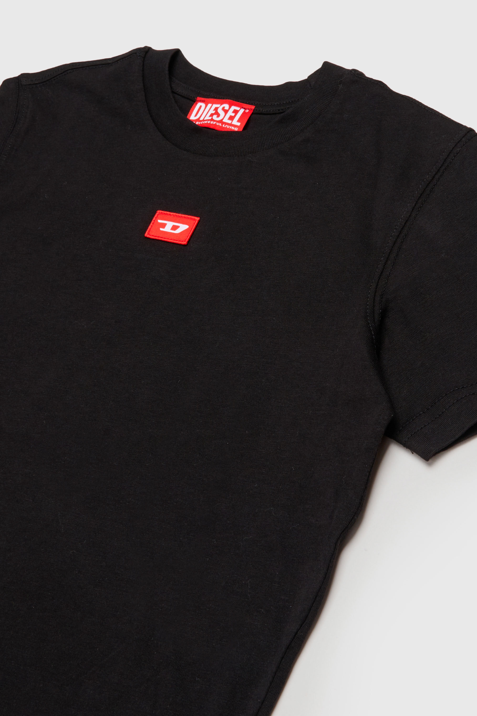 Diesel - TXDIEGO, Man's Cotton T-shirt with patch in Black - 3