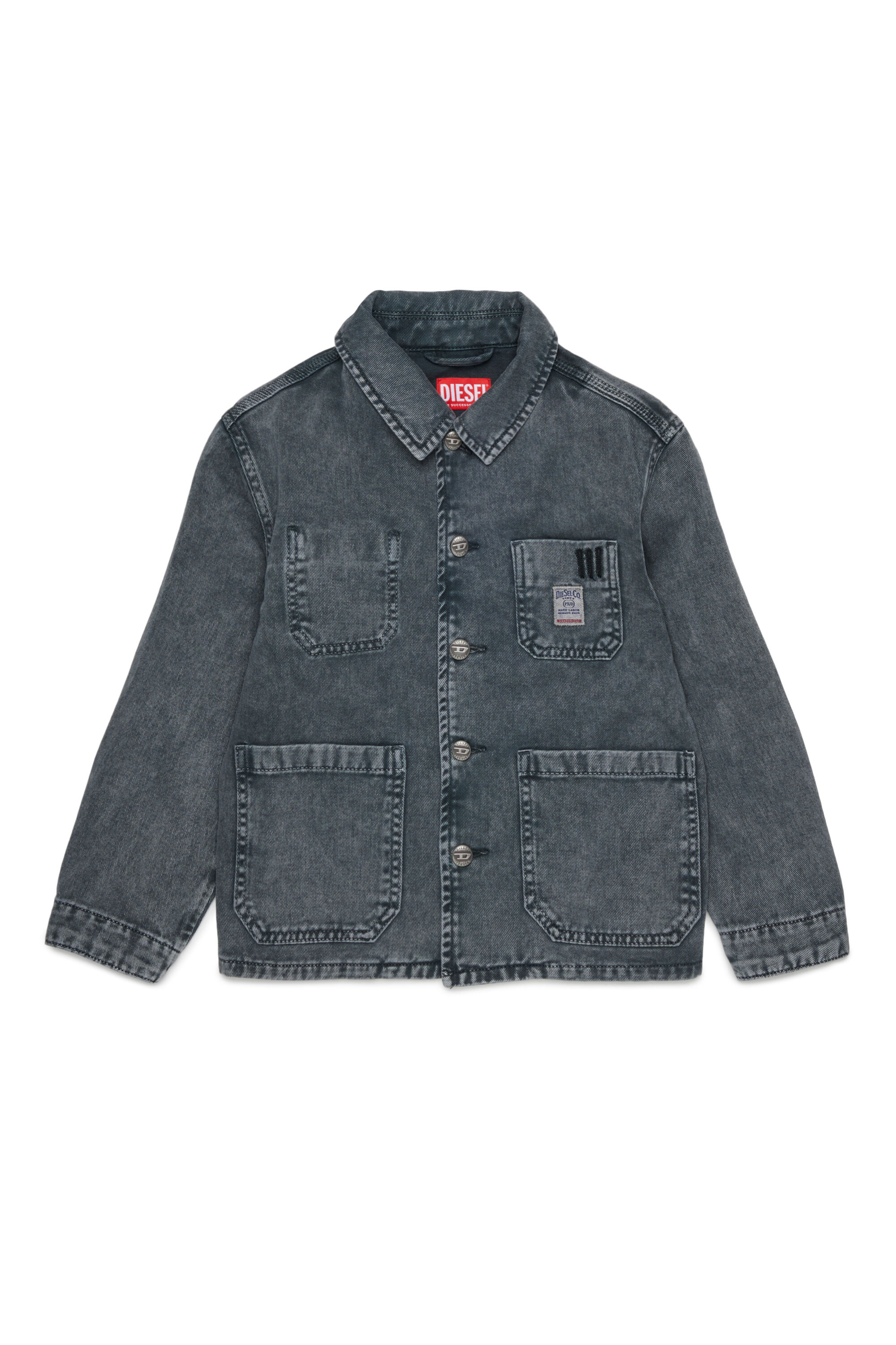 Diesel - JSTACK, Man's Workwear-style shirt jacket in Dark grey - 1