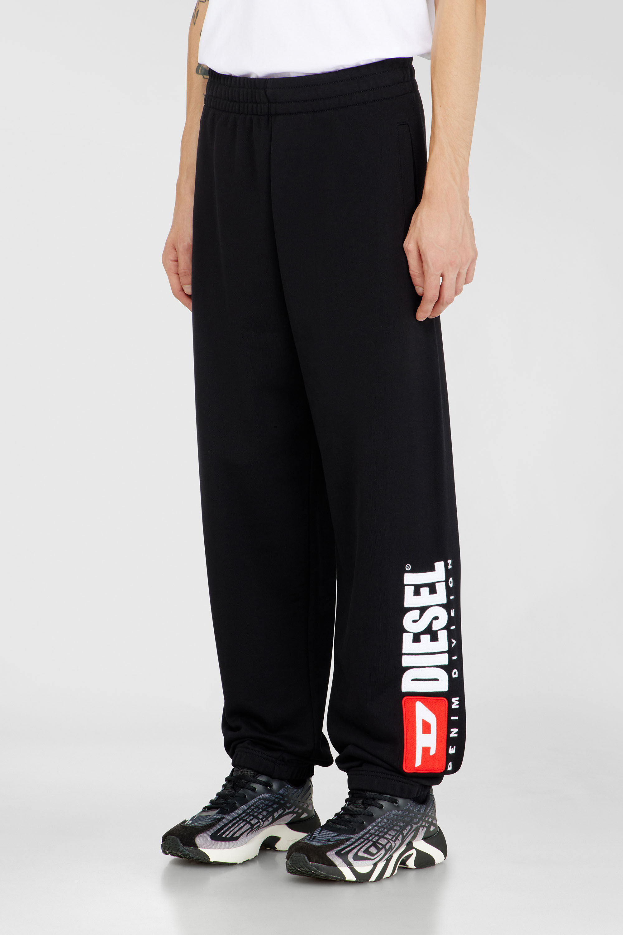 Diesel - P-MARKY-DIV, Man's Cotton pants with Diesel patch in Black - 3