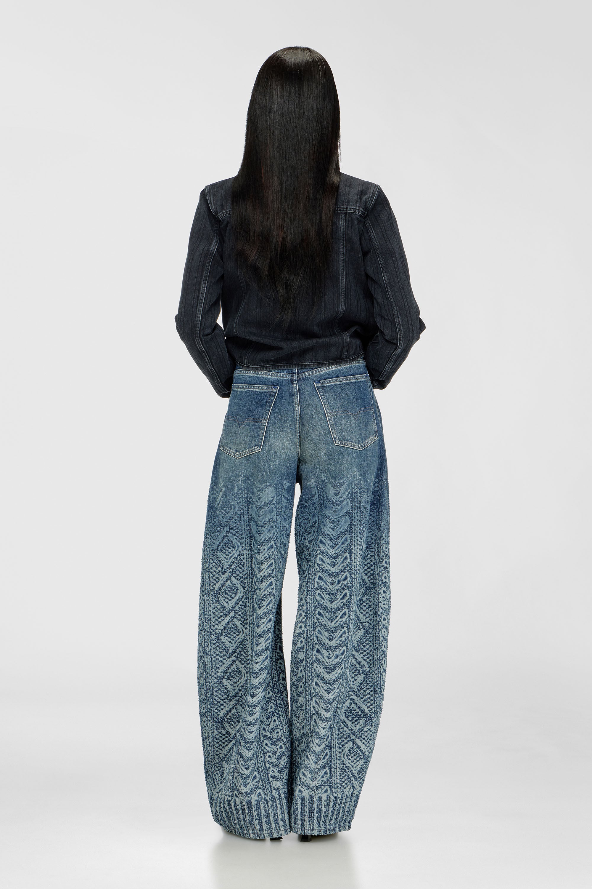 Diesel - Woman's Relaxed Jeans 1987 D-Khelz 007EV, Dark Blue - 3