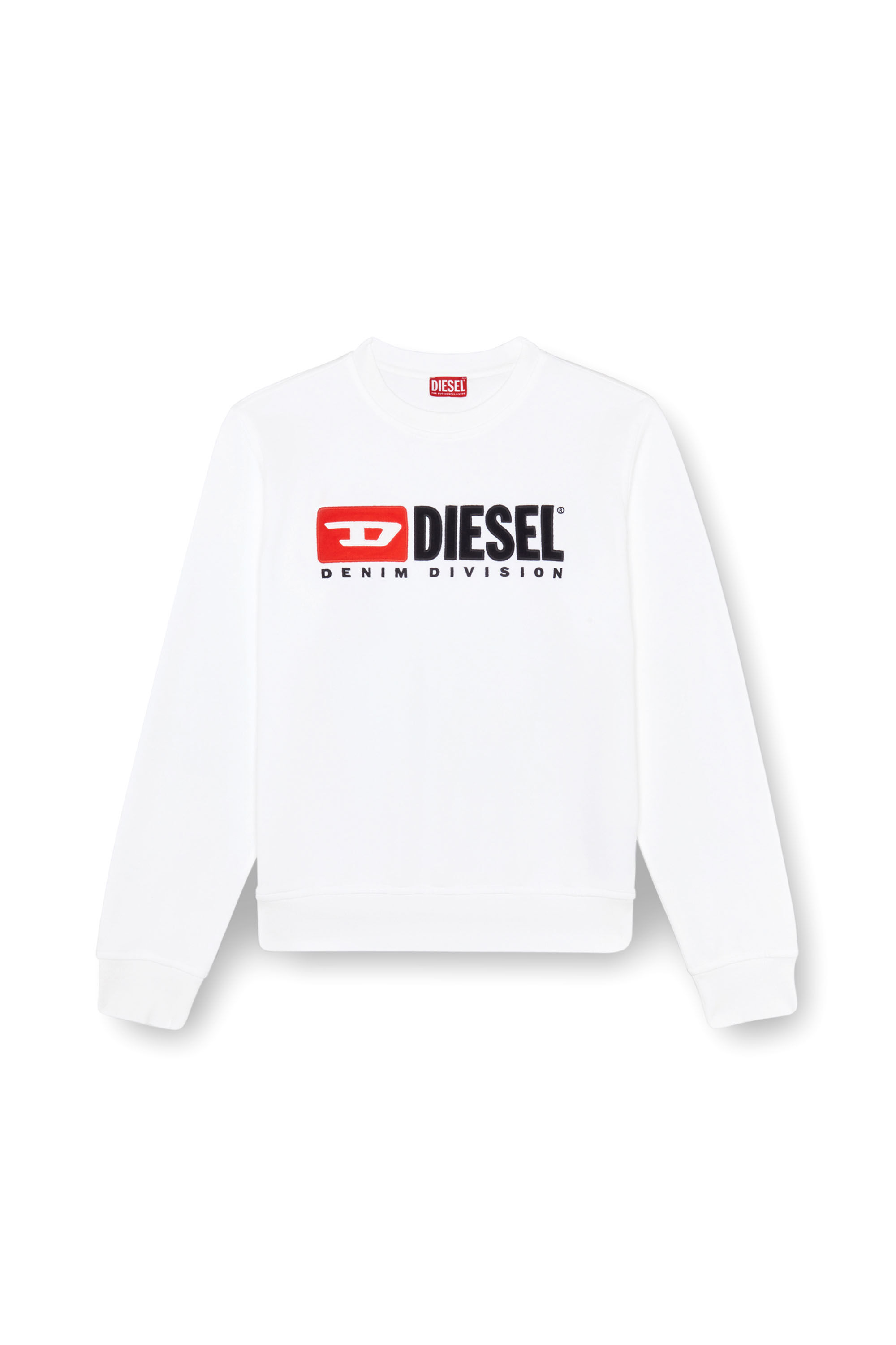 Diesel - S-BOXT-DIV, Man's Sweatshirt with Denim Division logo in White - 2