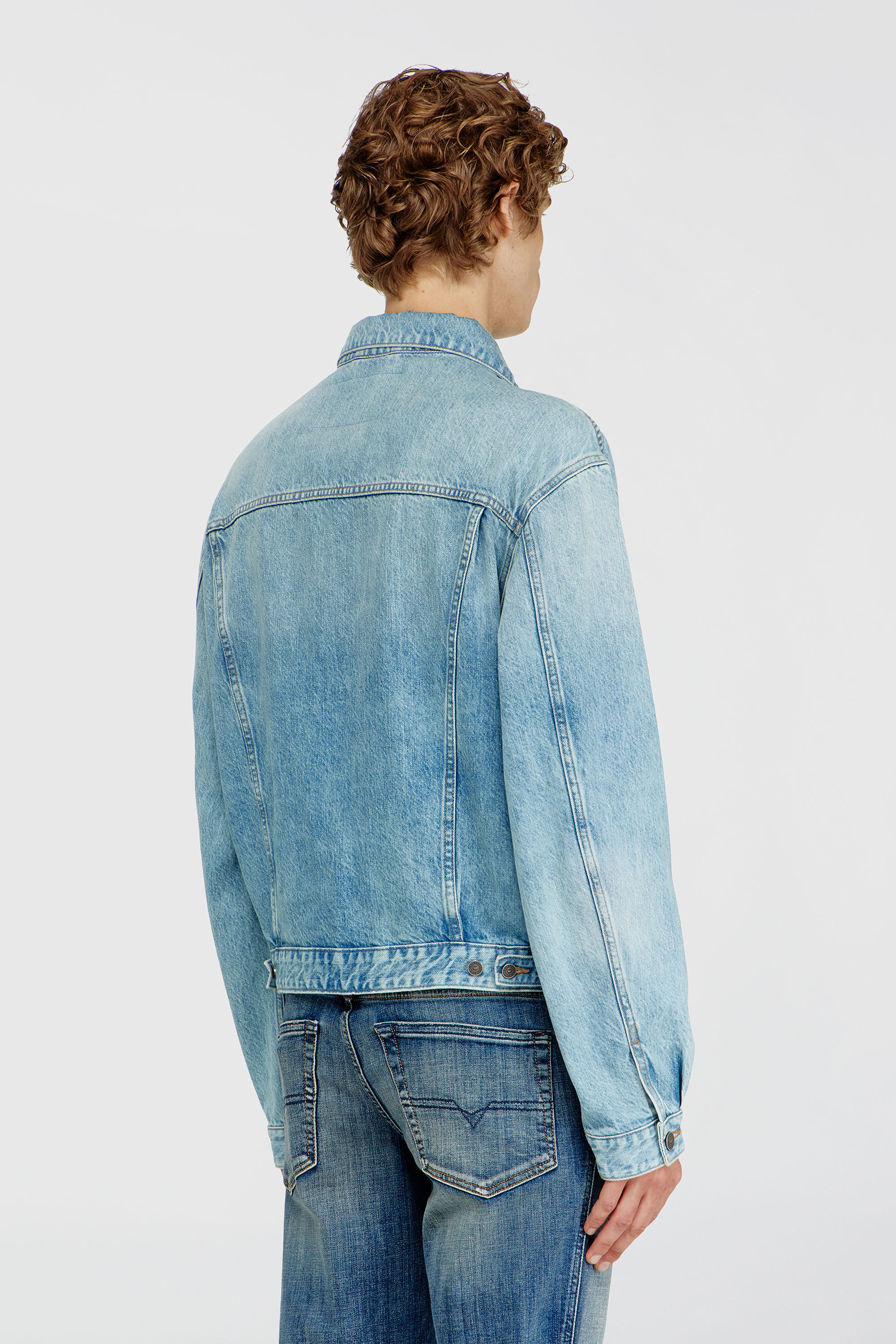 Diesel - D-RANGER, Unisex's Trucker jacket in denim in Light Blue - 4