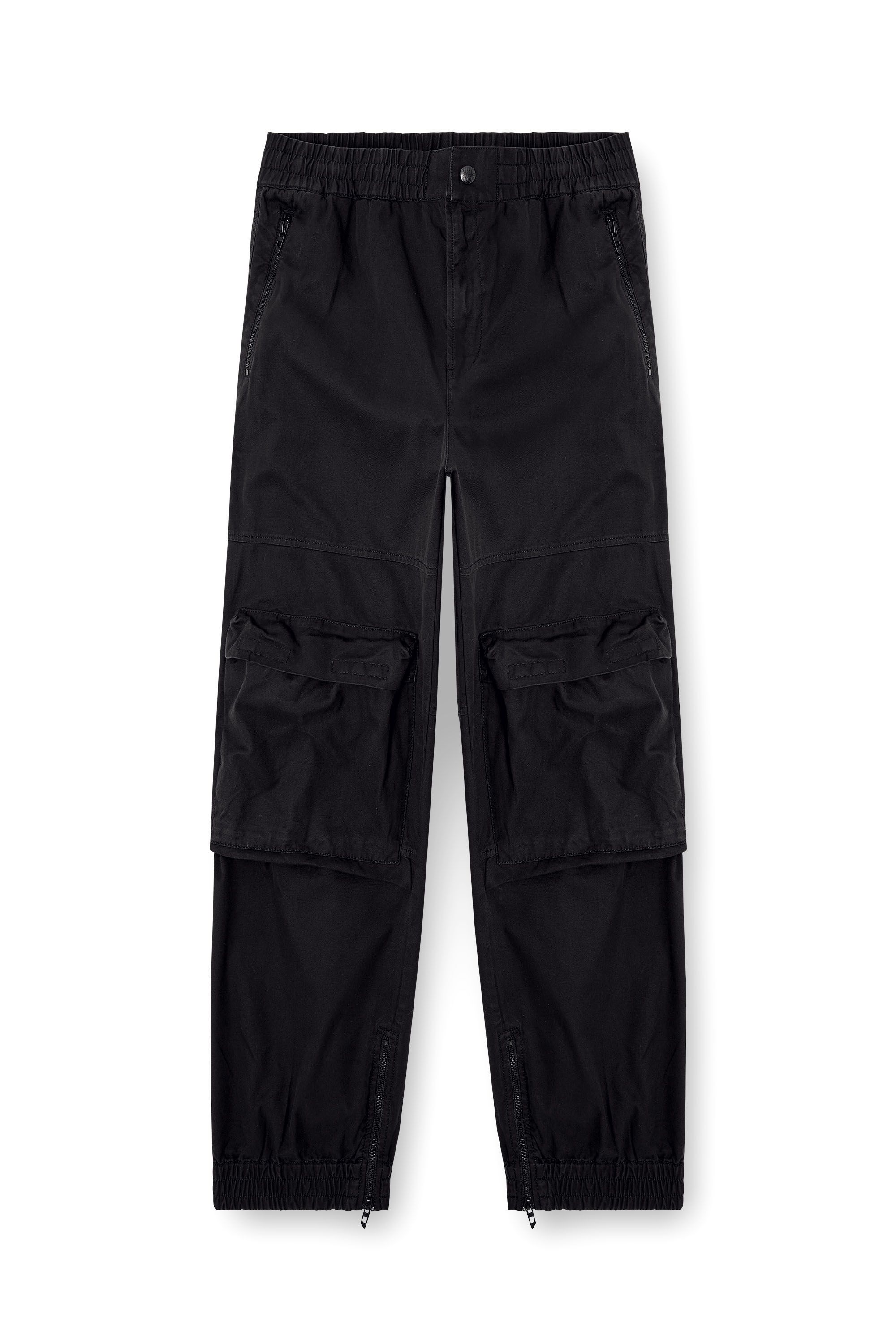 Diesel - P-BEECK, Man's Cargo pants in cotton twill in Black - 2