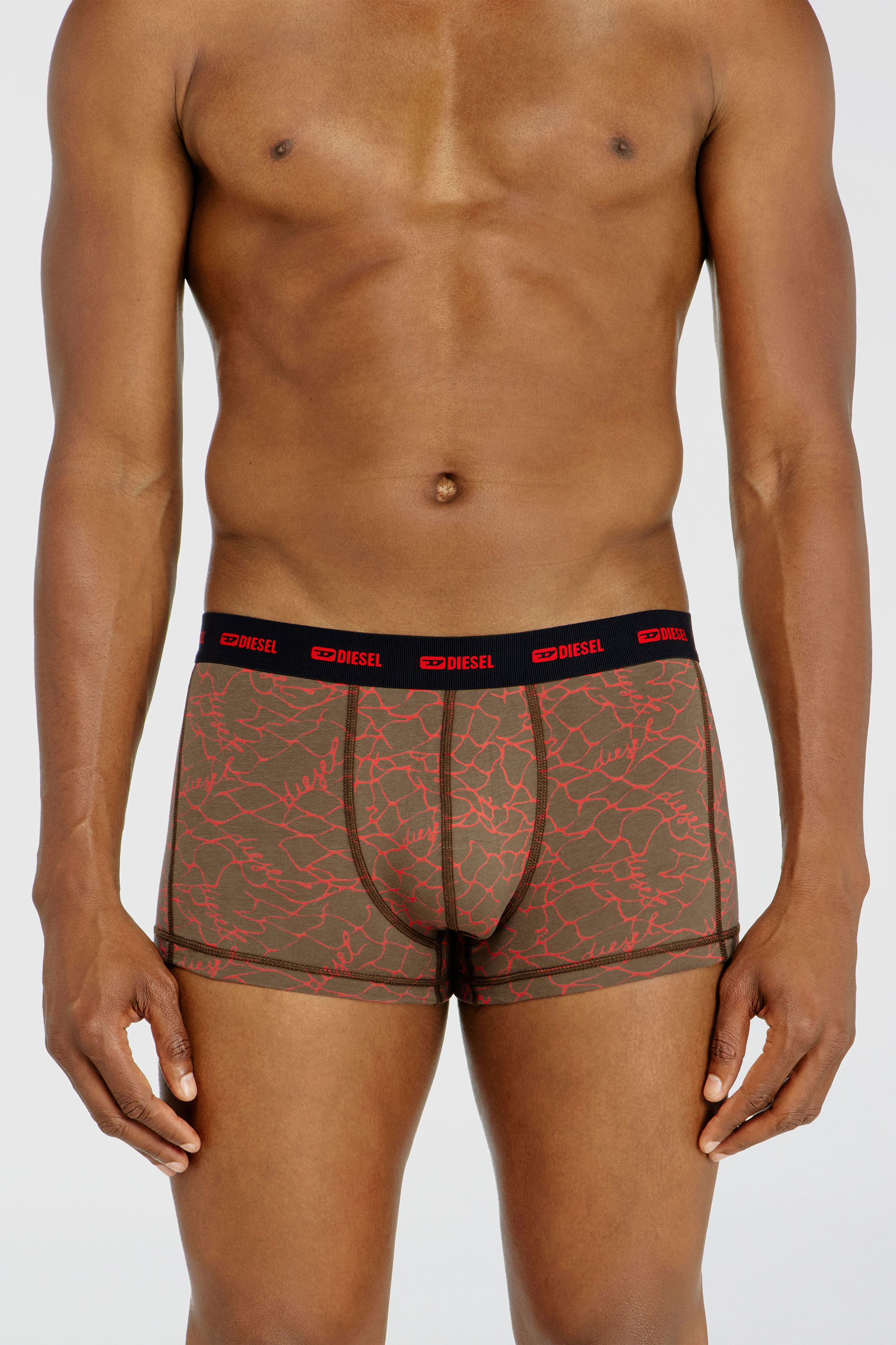 Diesel - DAMIEN-UTLT-3PACK, Man's Three-pack of trunks with graphic motif in Black/Brown - 3