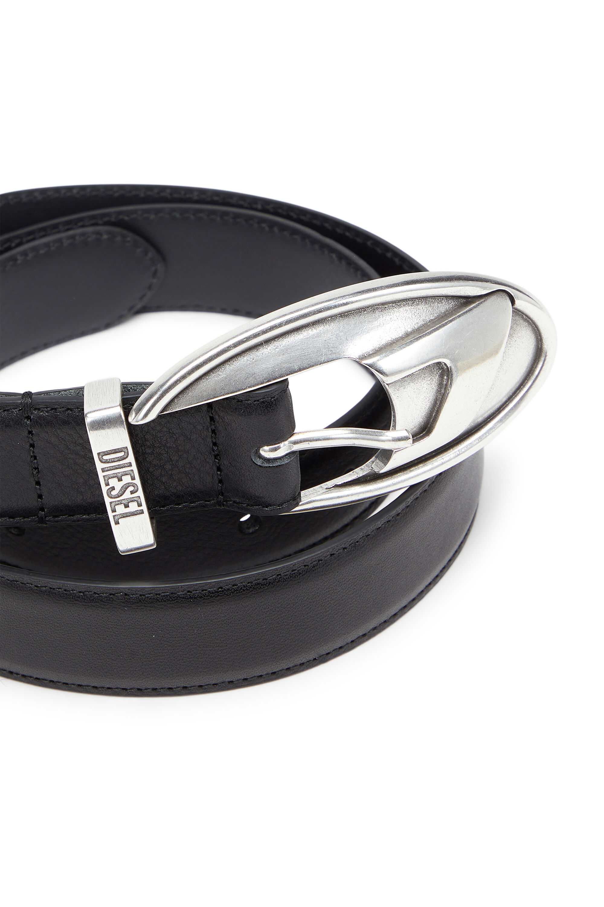 Diesel - B-D ROP 30, Unisex's 3cm belt in bonded leather in Black - 3