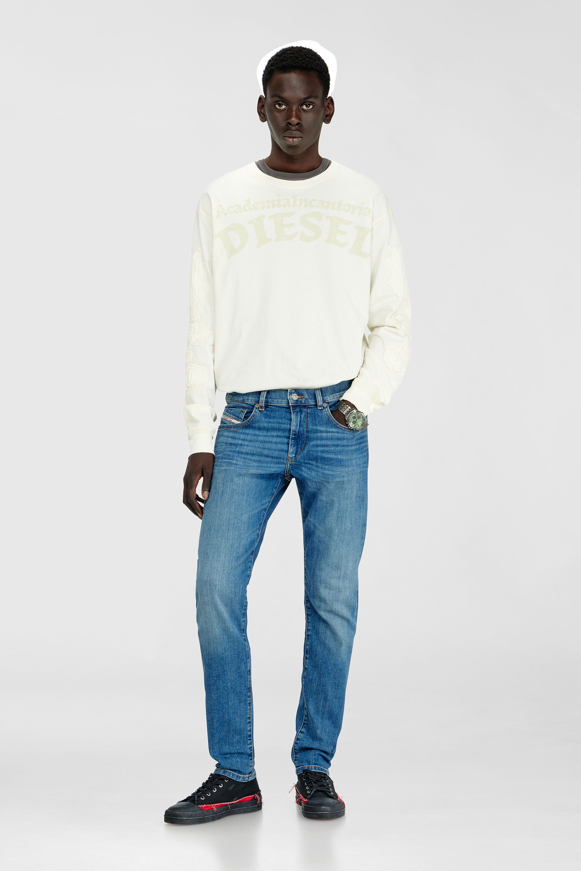 Diesel - Man's Slim Jeans 2019 D-Strukt 0KIAL, Light Blue - 1