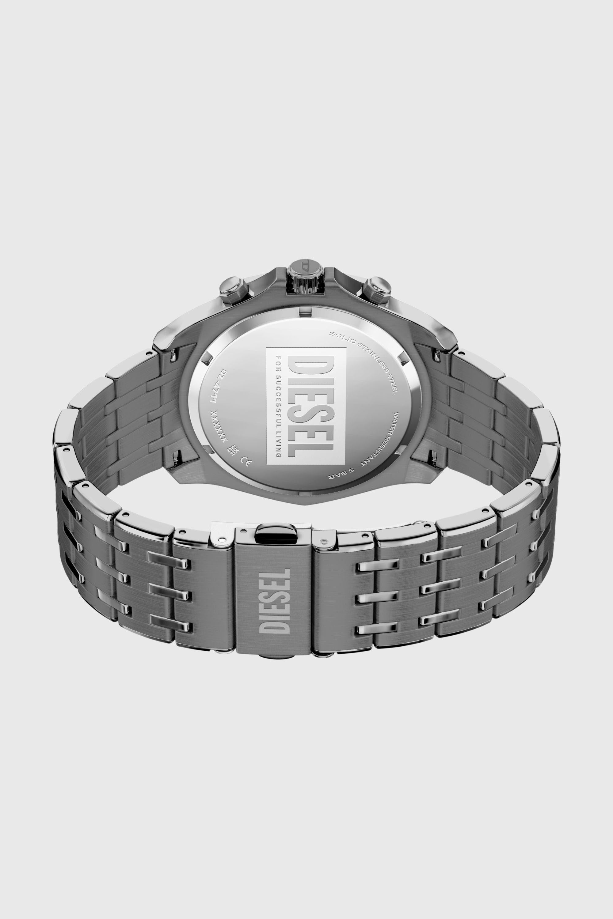 Diesel - DZ4711 WATCH, Man's Stinger gunmetal stainless steel watch in Dark grey - 6
