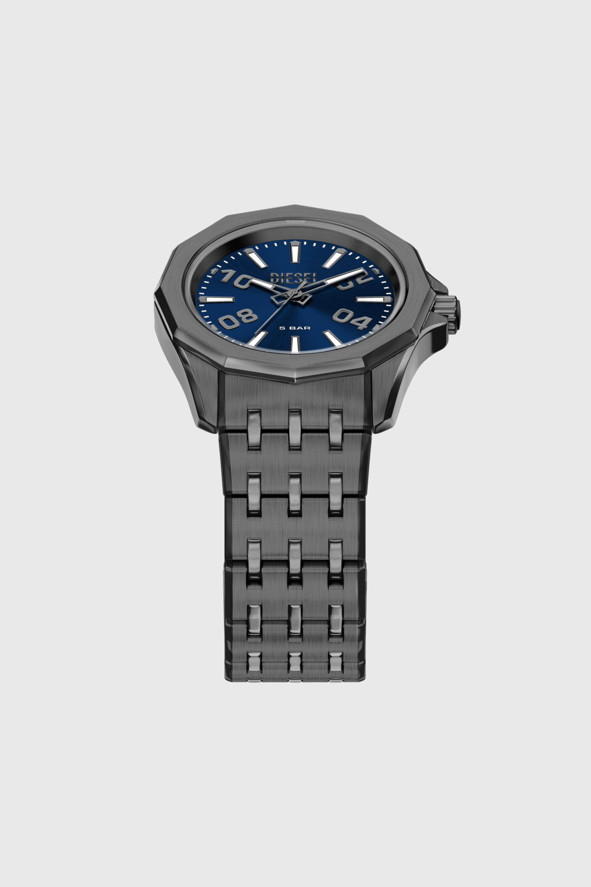 Diesel - DZ2238 WATCH, Man's Stinger gunmetal stainless steel watch in Dark grey - 4