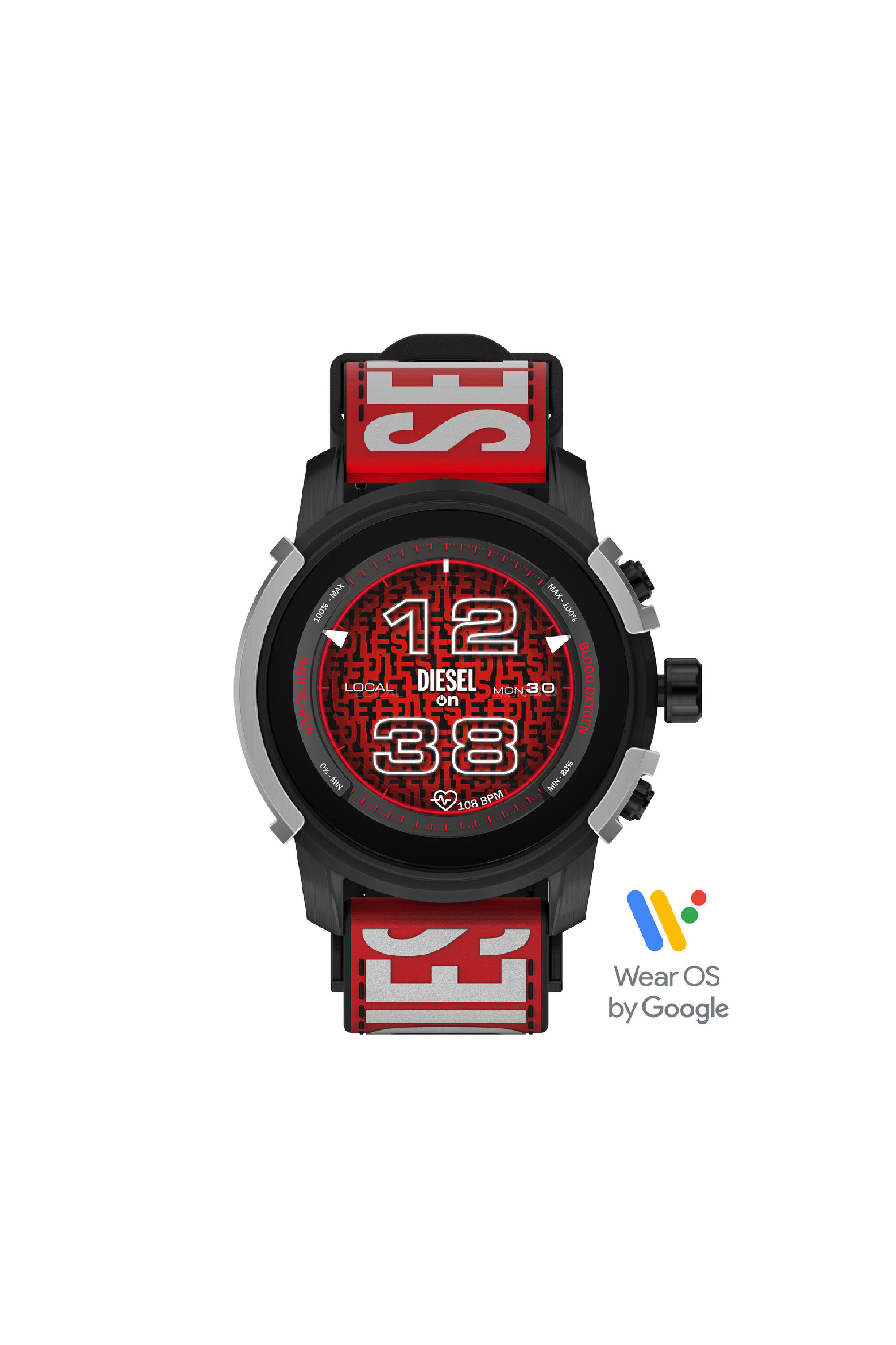 Men's Griffed nylon and silicone smartwatch | DZT2041 Diesel