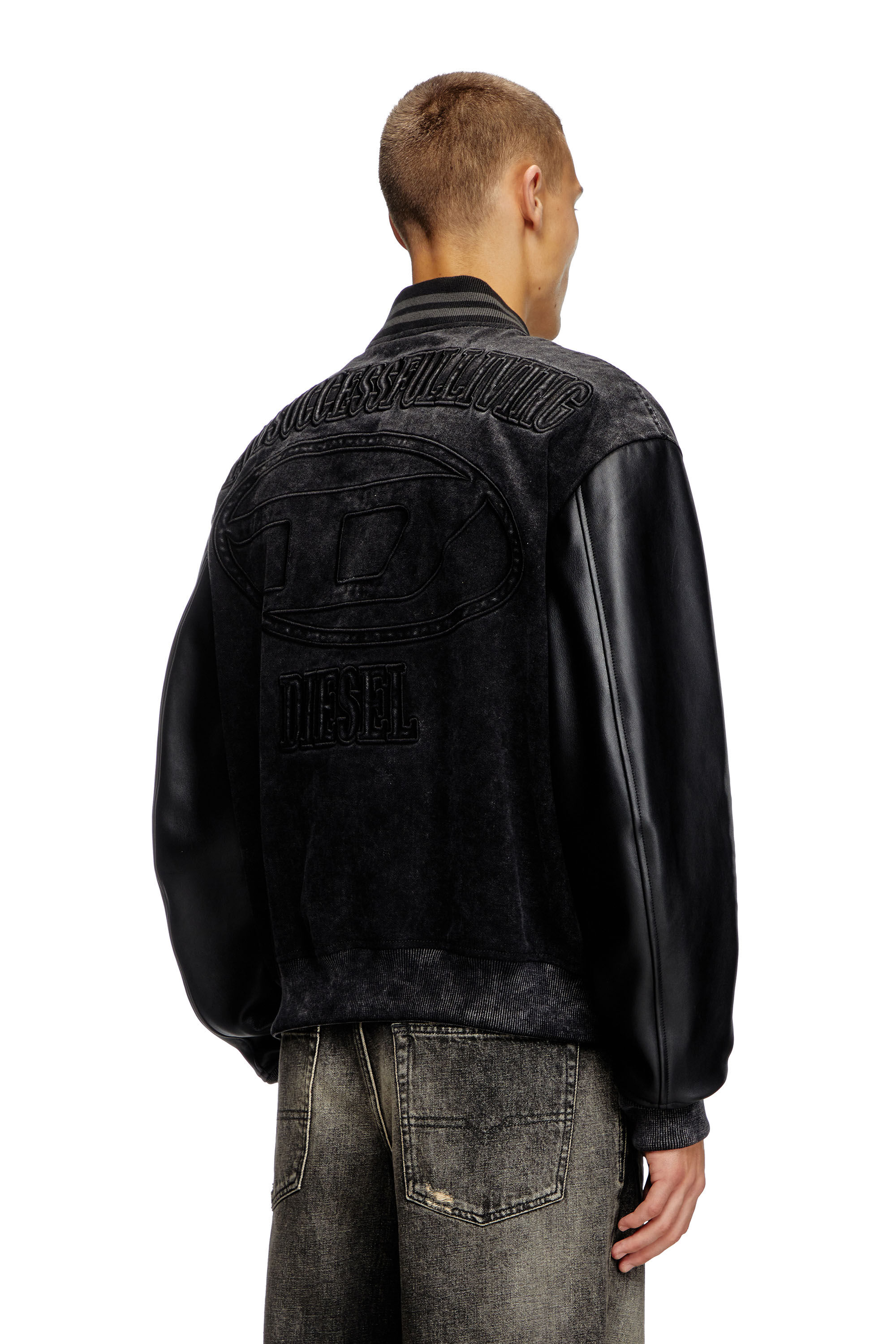 ジャケット・アウター Italy Fireman short jacket fade bk FIRE+ICE York quilted jacket for Men