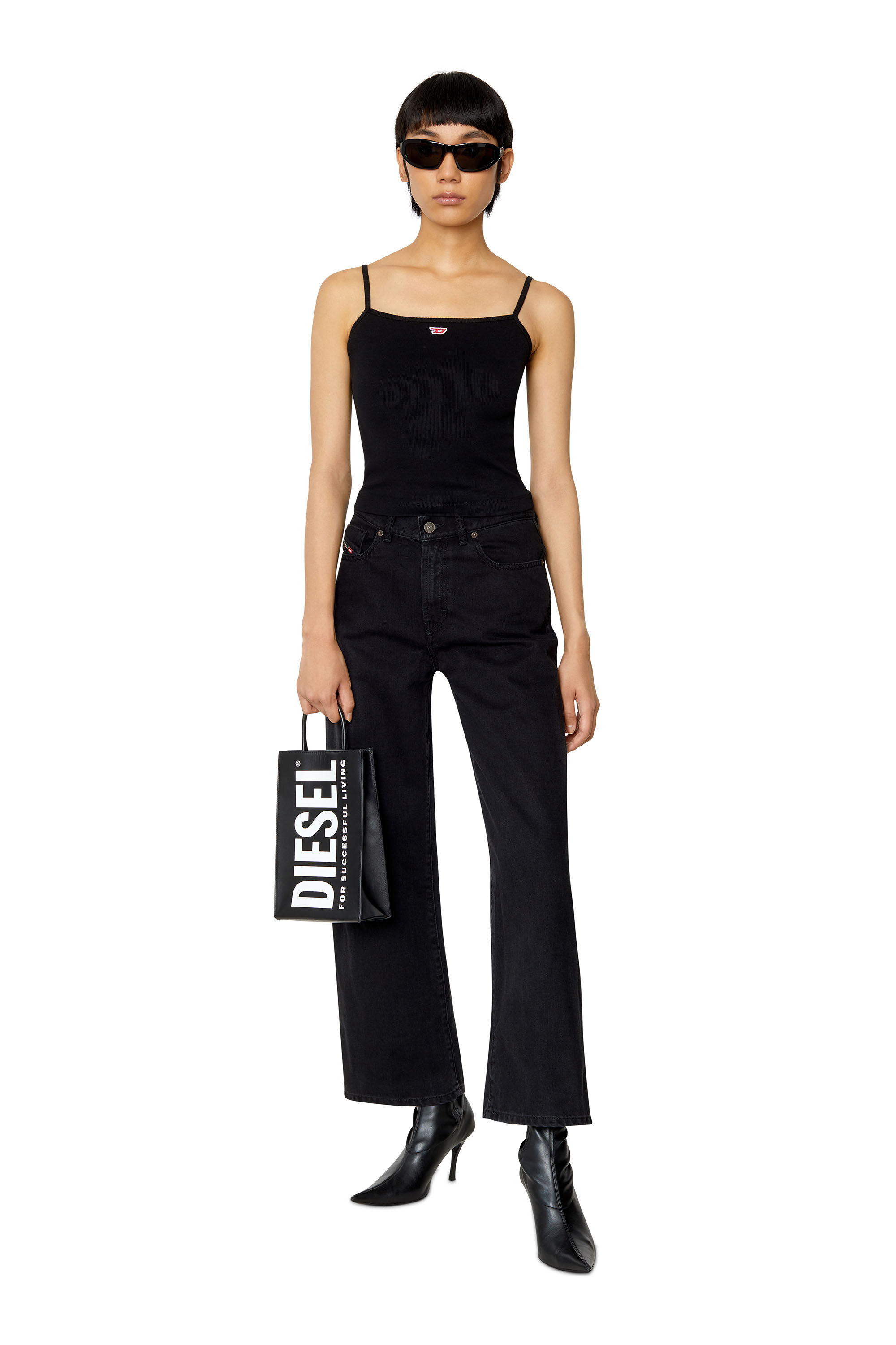 Diesel - 2000 Widee Z09RL Bootcut and Flare Jeans, Black/Dark grey - Image 1