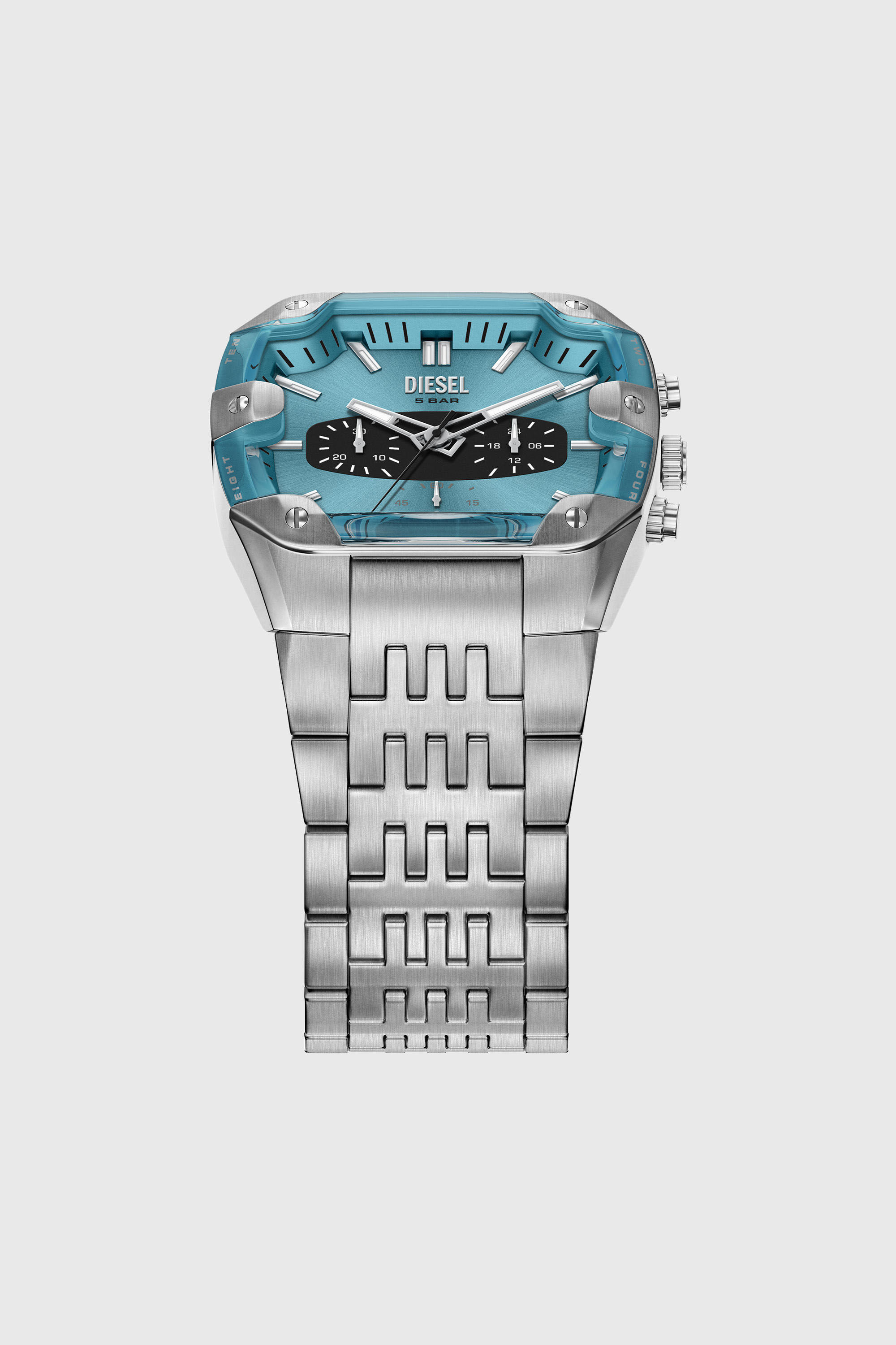 Diesel - DZ4725 WATCH, Man's Spiked cushion stainless steel watch in Silver - 4