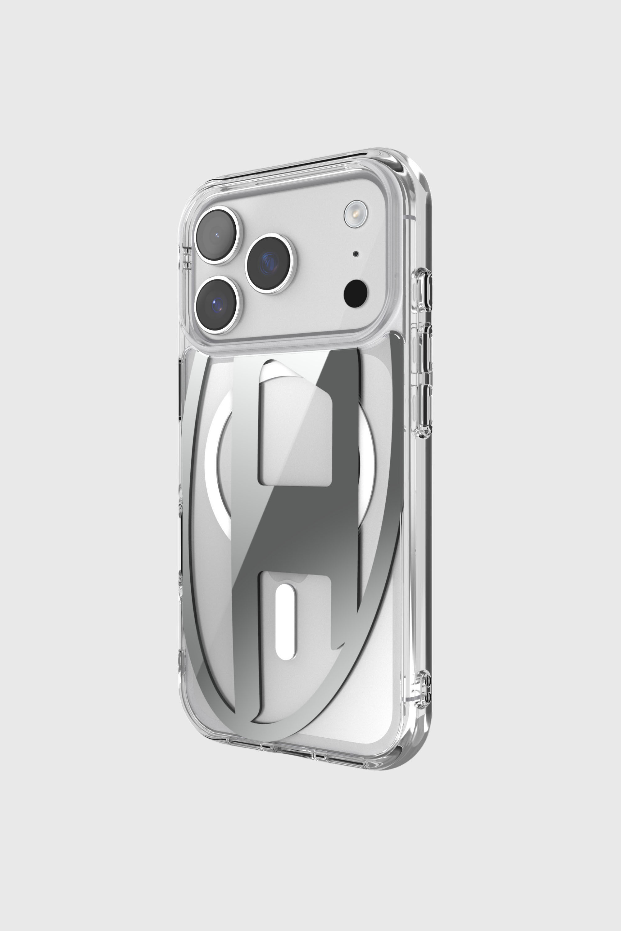 Diesel - 60413 AOP CASE, Unisex's Oval D metallic case with magsafe for iPhone 17 Pro in Grey - 3