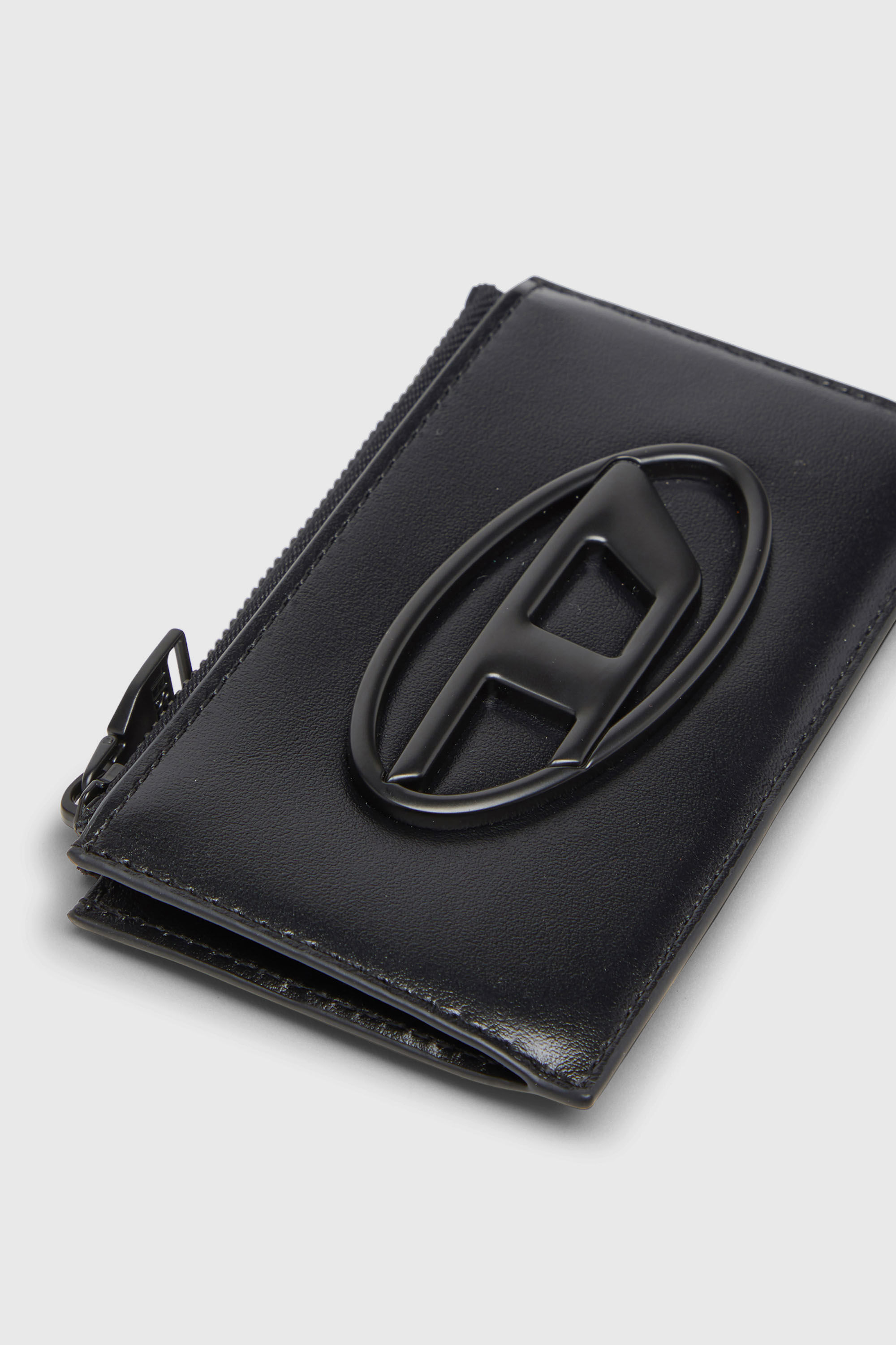 Diesel - HOLI-D CARD HOLDER III, Man's Leather card holder in Black - 3