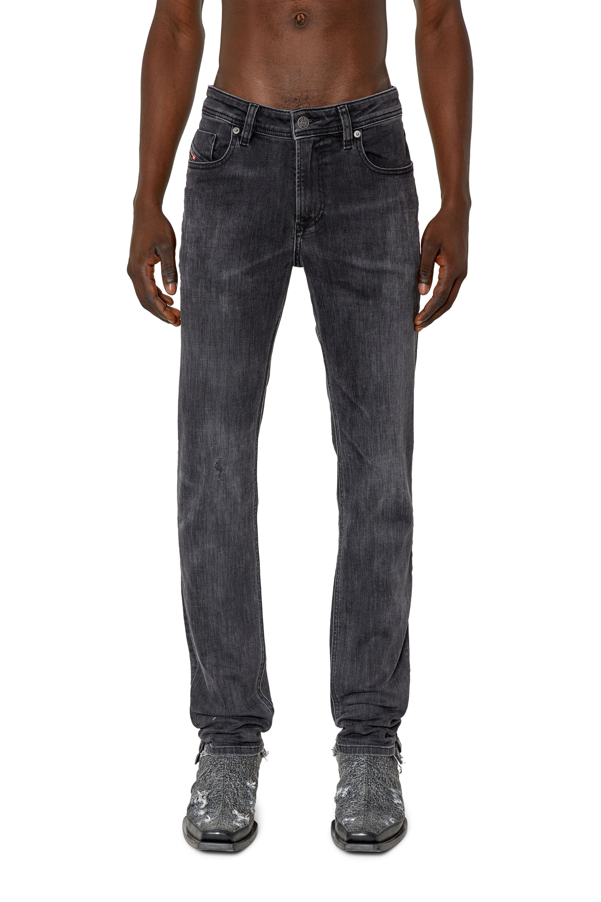 Diesel - 1979 Sleenker 0TFAR Skinny Jeans, Black/Dark grey - Image 3