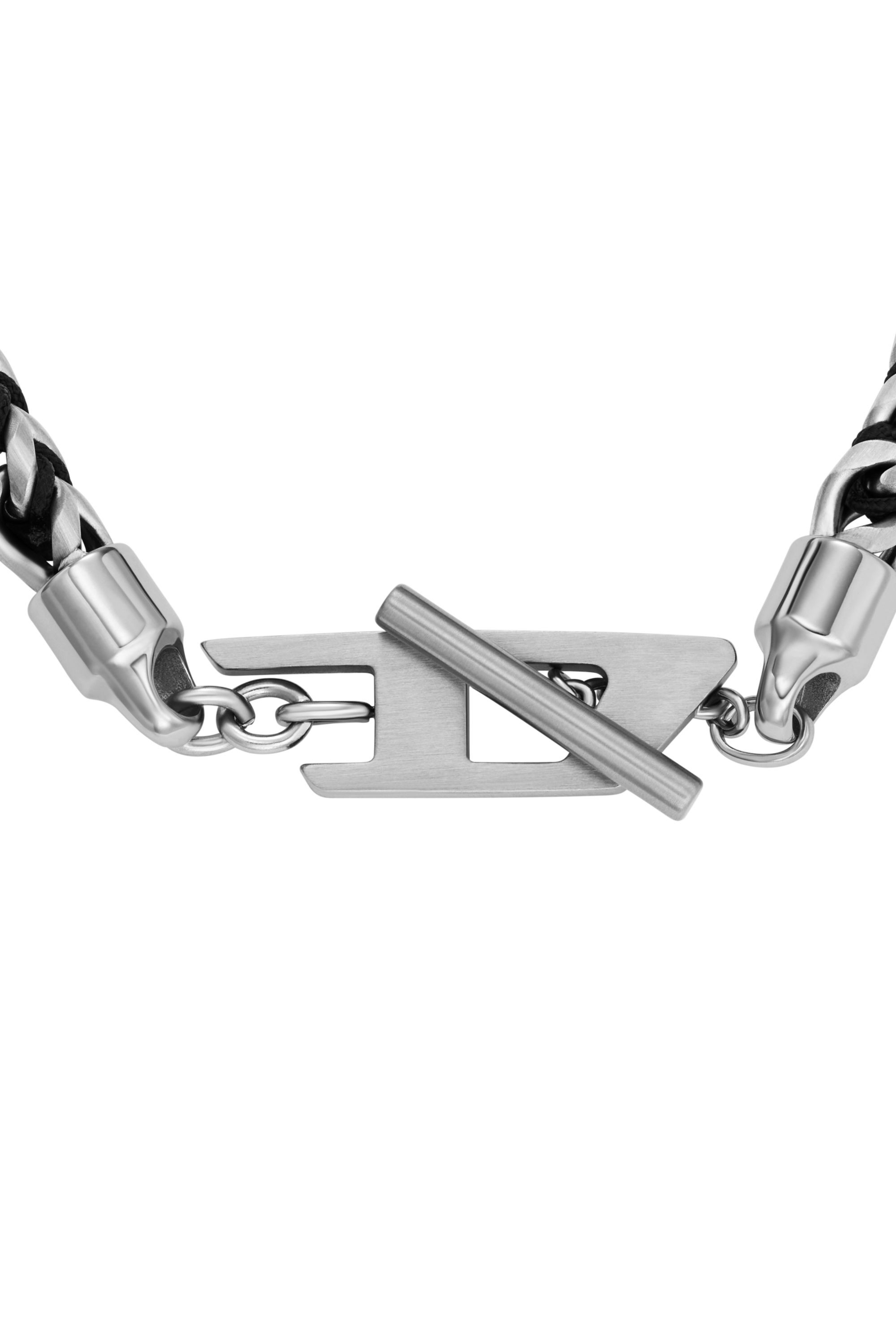 【DIESEL】dx1540040 Women's Stainless Steel Woven Chain Bracelet | Silver | Diesel