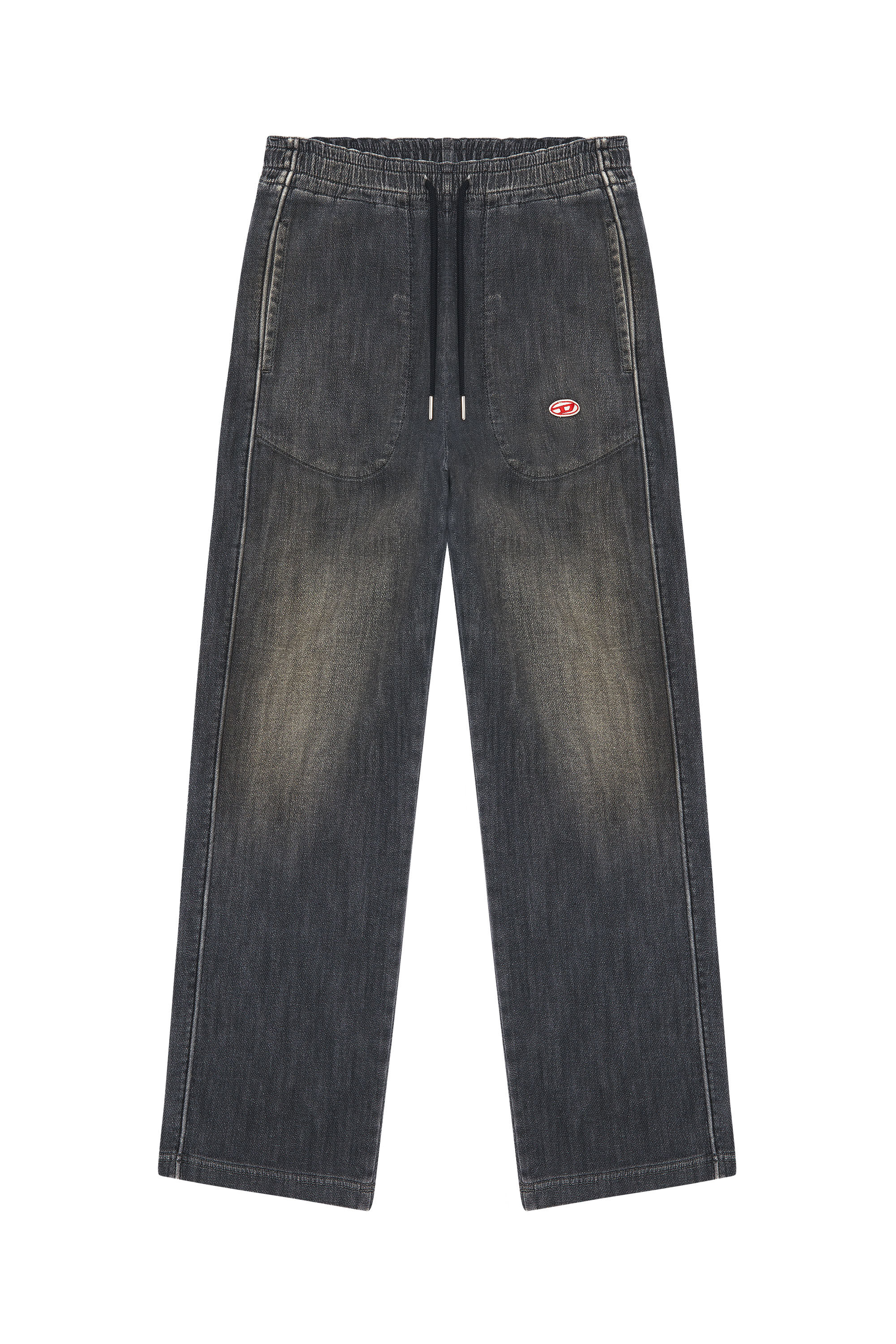 Diesel - Straight D-Martians Track Denim 09E30, Black/Dark grey - Image 2