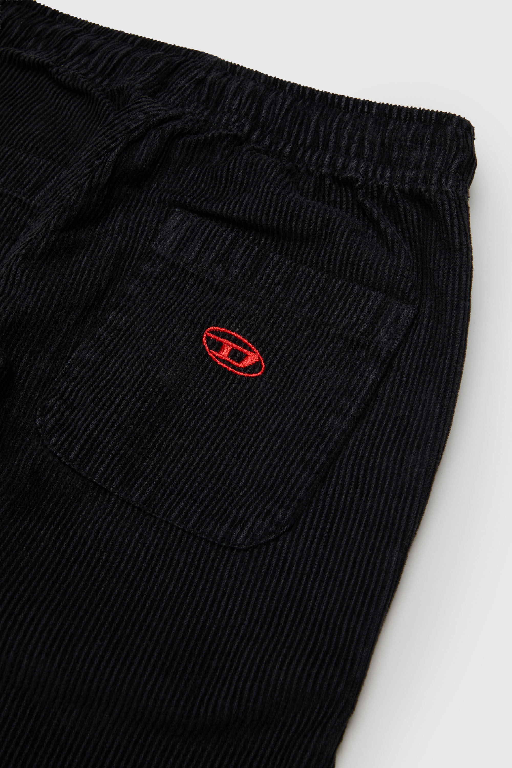 Diesel - PMILL, Man's Corduroy pants with drawstring waist in Black - 4