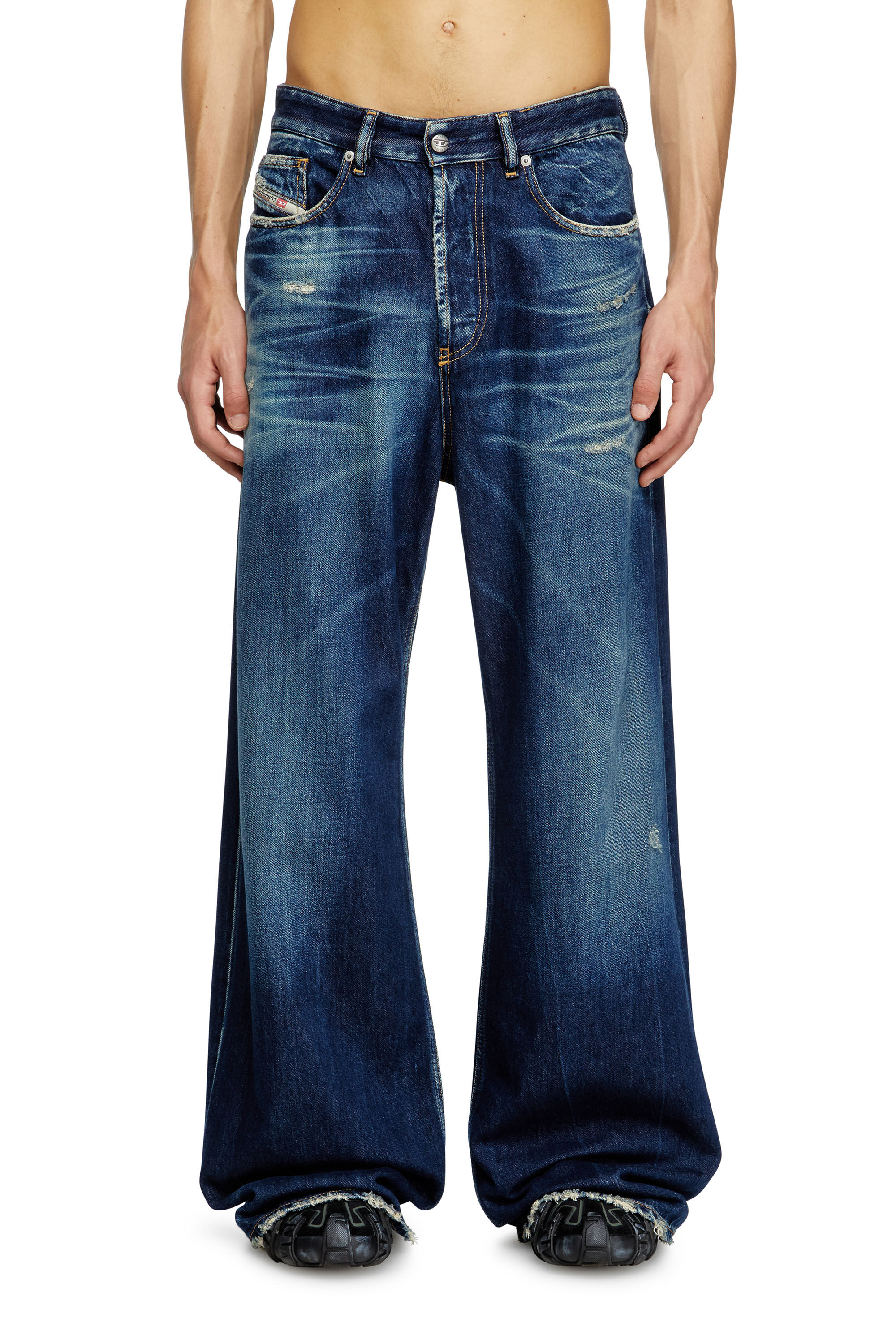 Men's Relaxed Jeans | Low Waist D-RiseDark Blue | Diesel DK