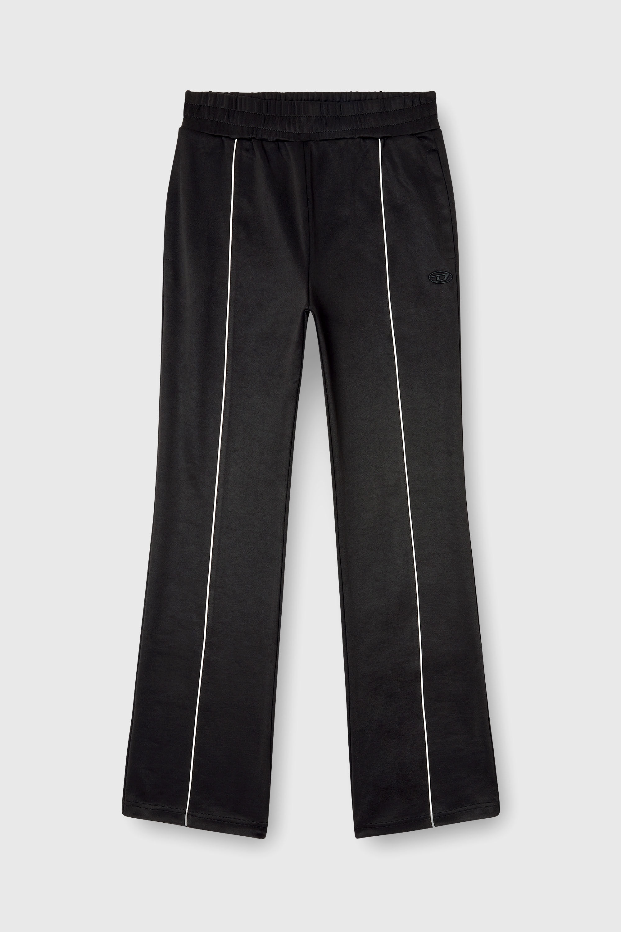 Diesel - P-LOCKINGIN-OD, Woman's Track pants with contrast piping in Black/White - 2