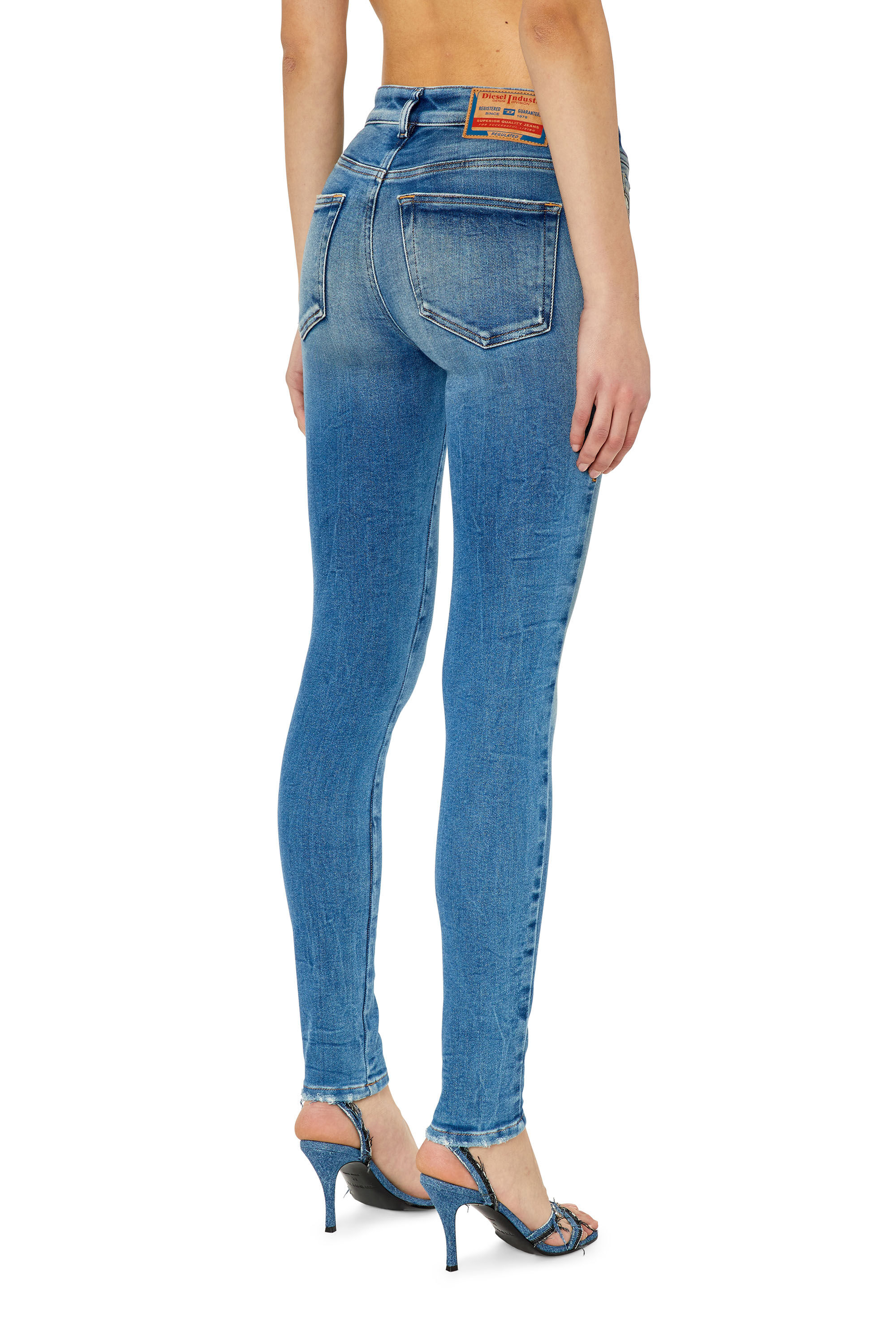 Diesel - Super skinny Jeans 2017 Slandy 09E91, Light Blue - Image 4