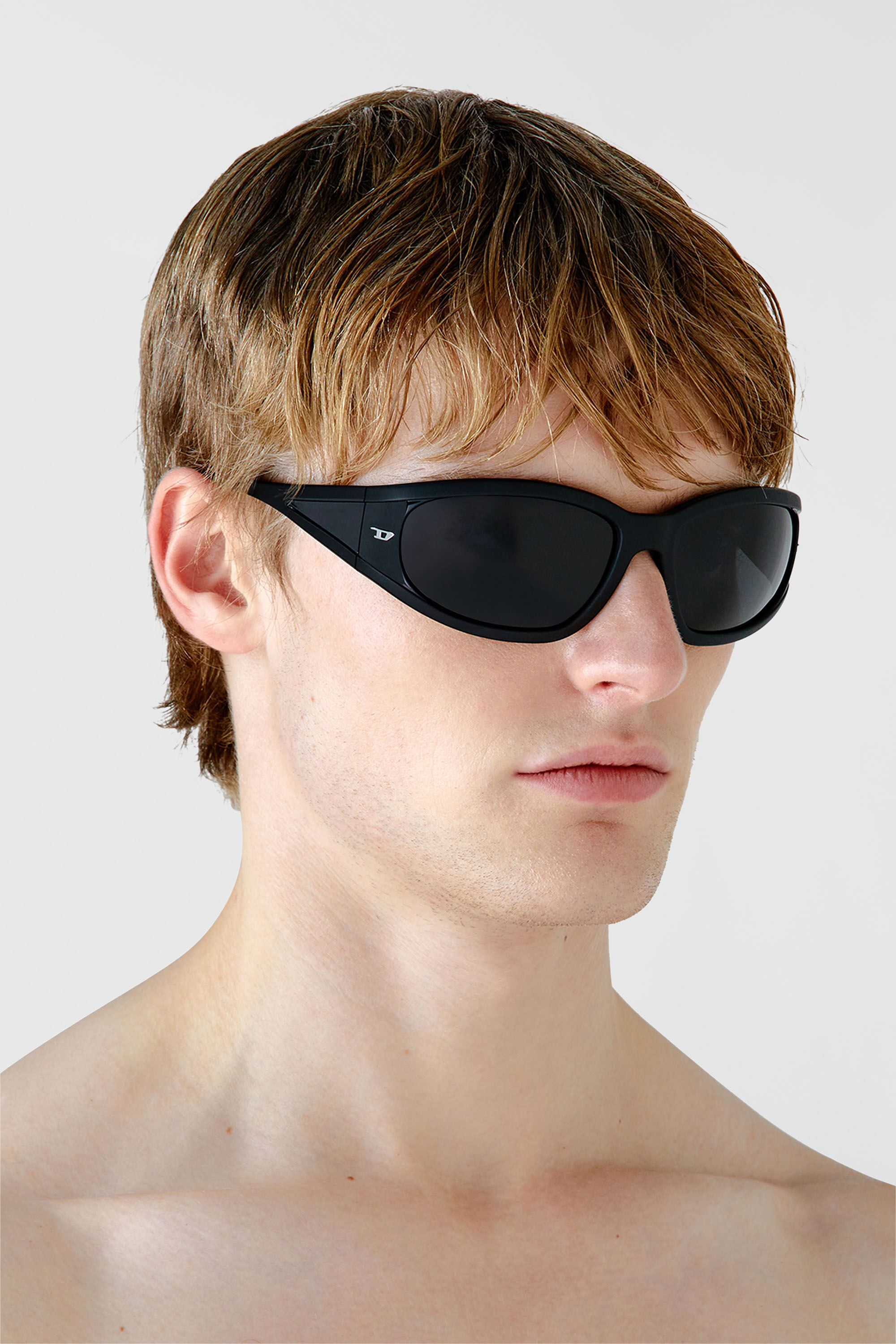 Diesel - 0DL3002, Unisex's Rectangular sunglasses in acetate in Black - 4