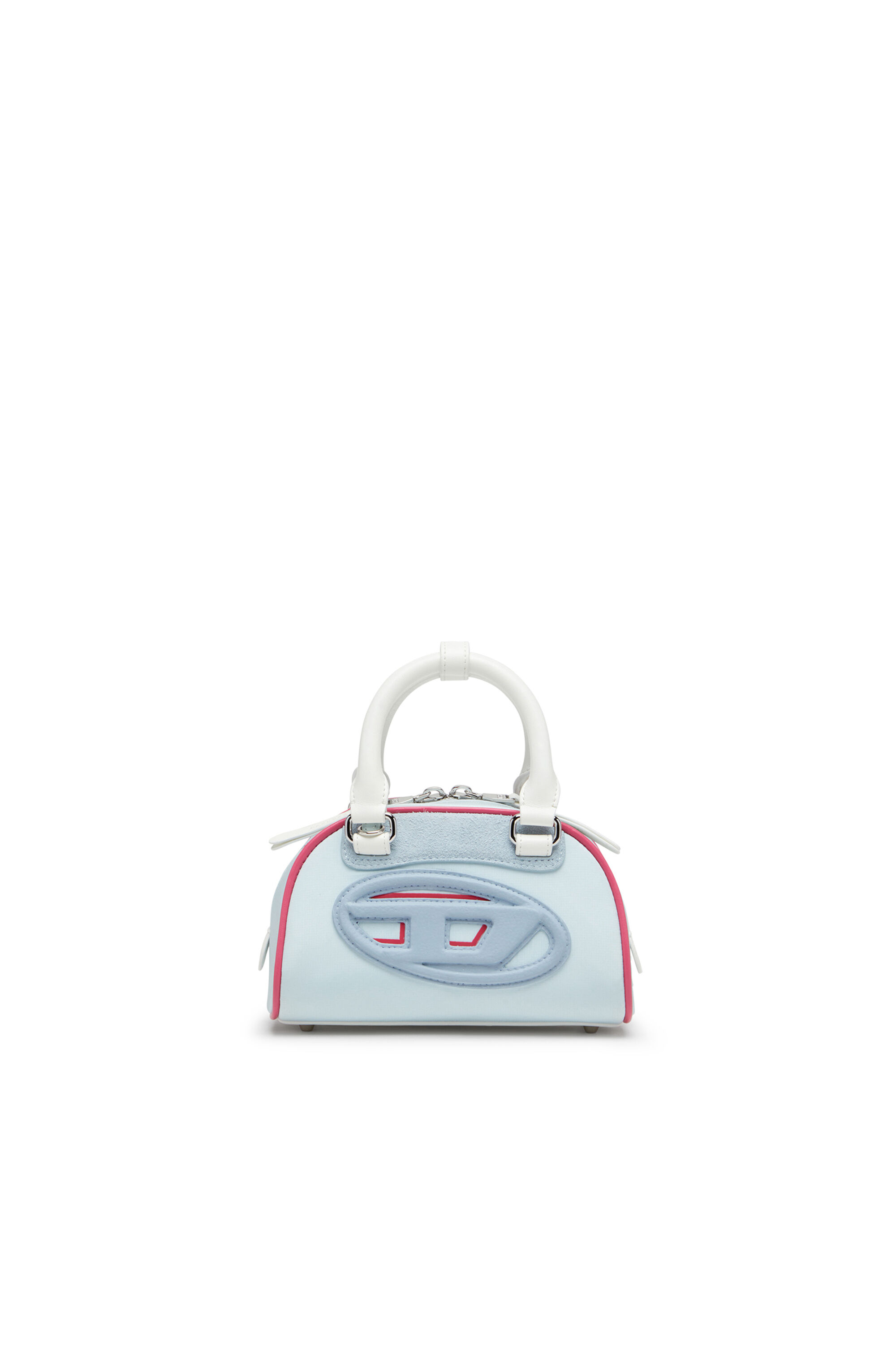 Diesel - 1DR DOME CROSSBODY, Woman's 1DR Dome-Colour-block mini bowling bag in Light Blue - 1