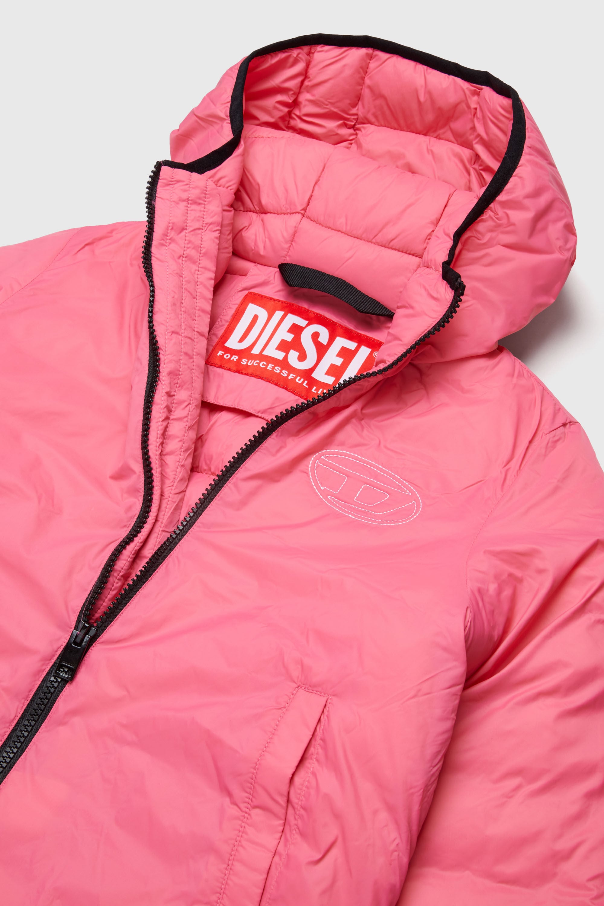 Diesel - JOSIPLS, Unisex's Hooded jacket in padded nylon in null - 3