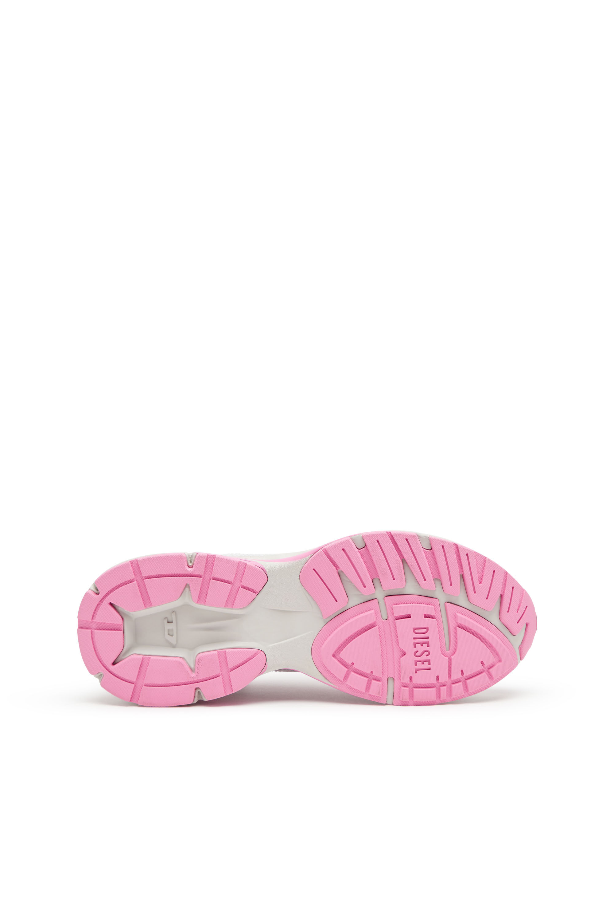 Diesel - D-AIRSPEED LOW W, Woman's D-Airspeed Low-Striped sneakers in coated mesh in Pink/White - 5