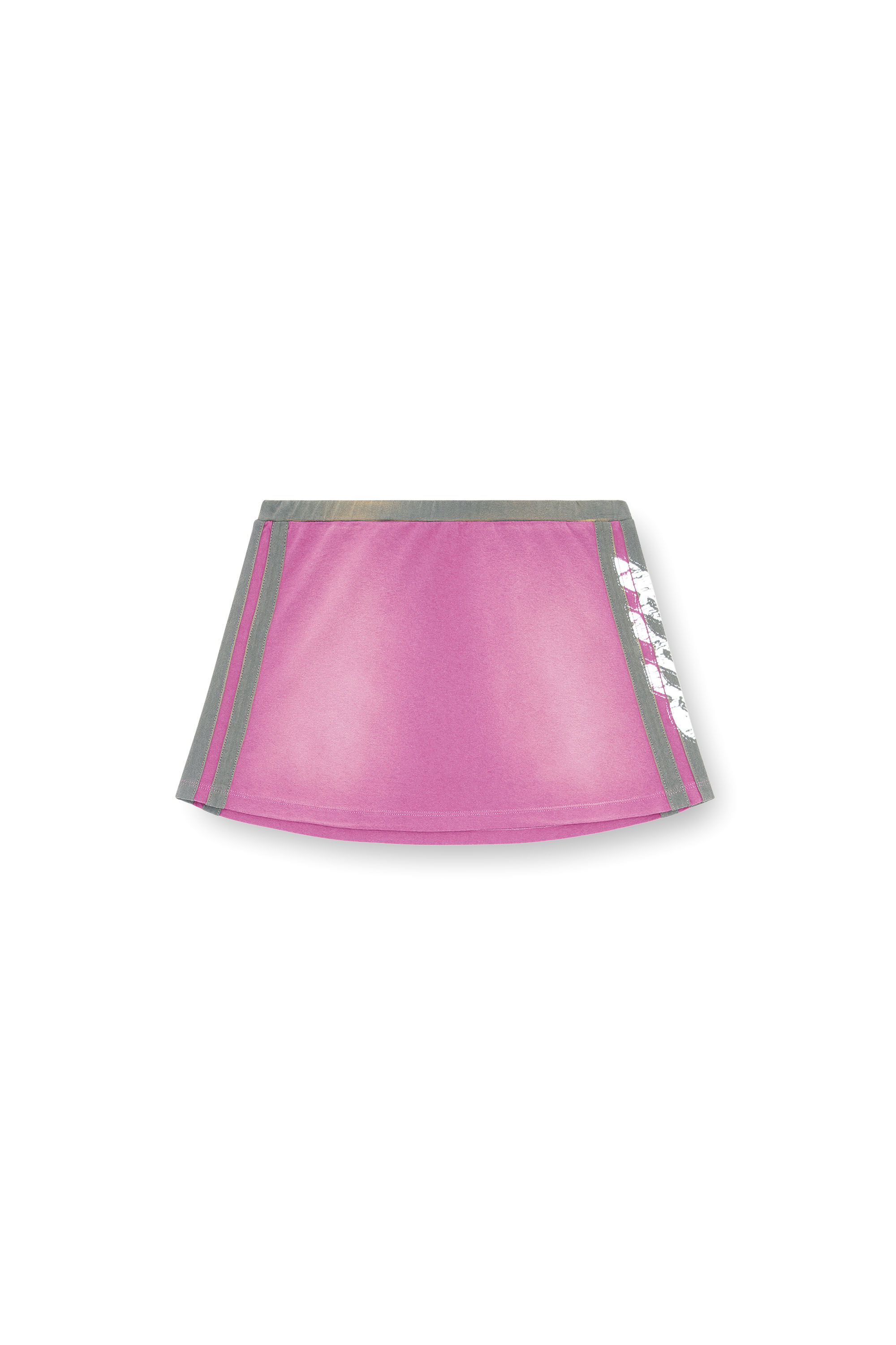 Diesel - O-UNCUT-STRIPE, Woman Sun-faded mini skirt in Pink - Image 2