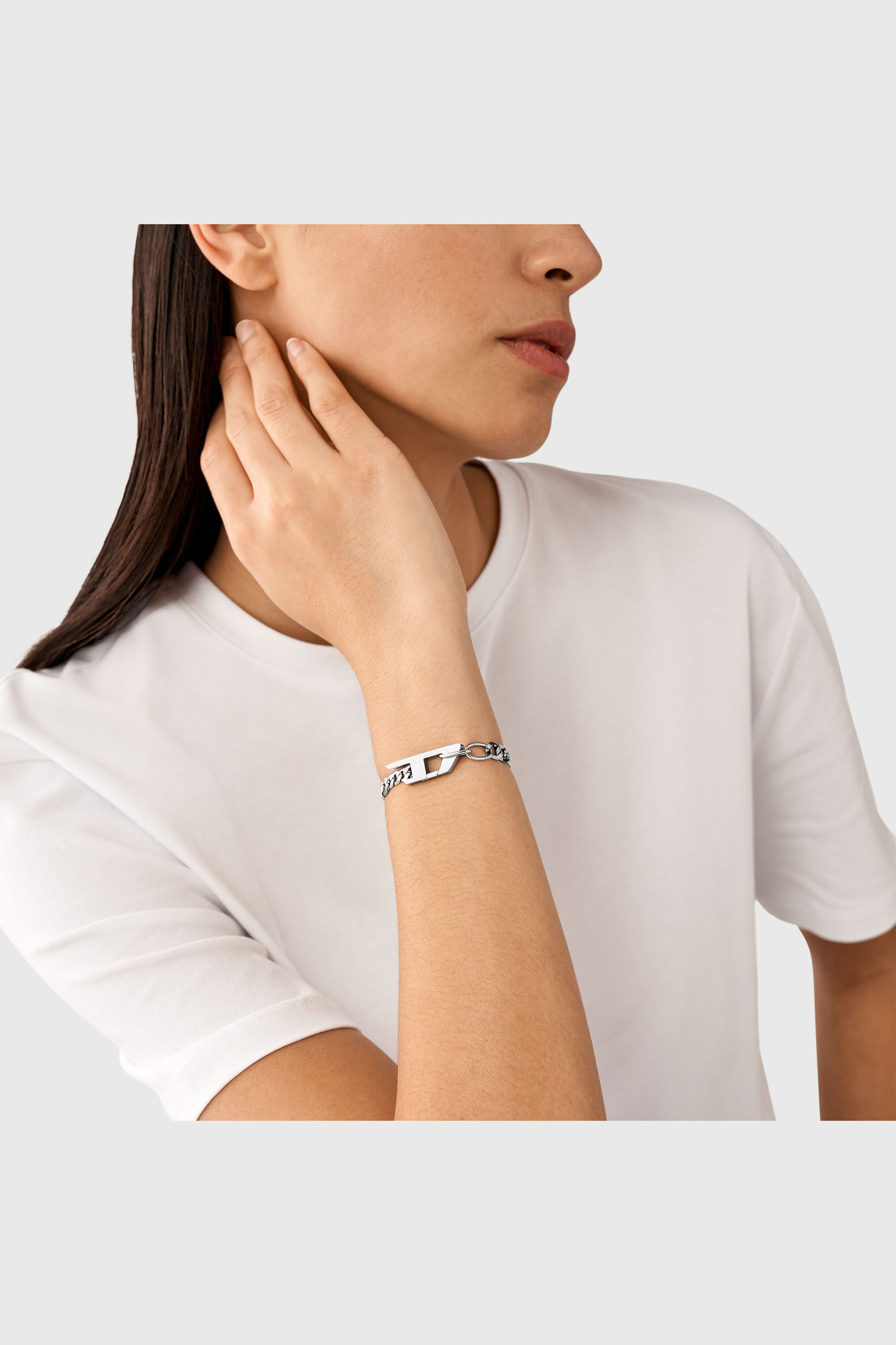 Diesel - DX1496, Unisex's Stainless steel chain bracelet in Silver - 3