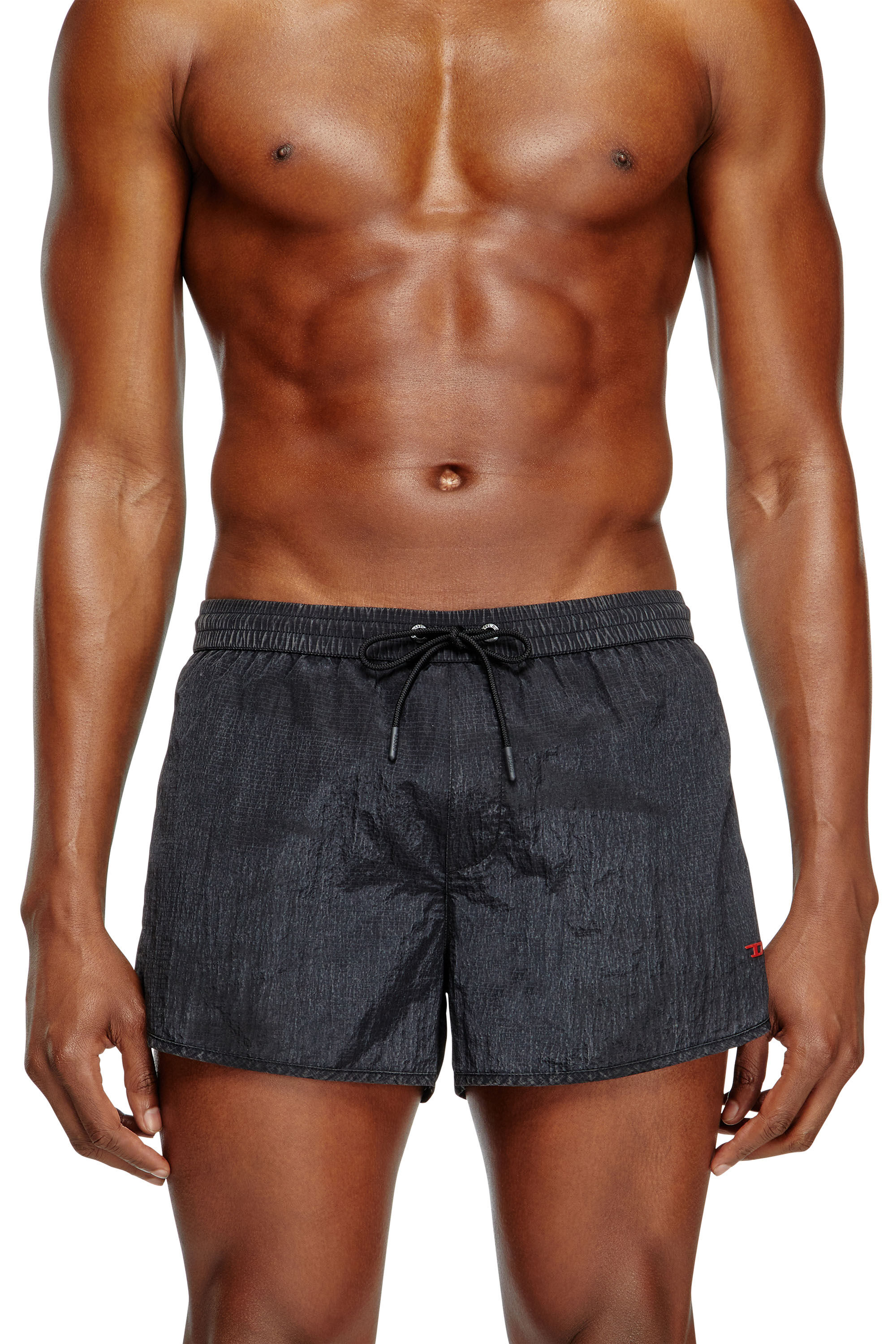 Diesel - OLIVER-30-D-POP, Man's Swim shorts in treated ripstop in Black - 1