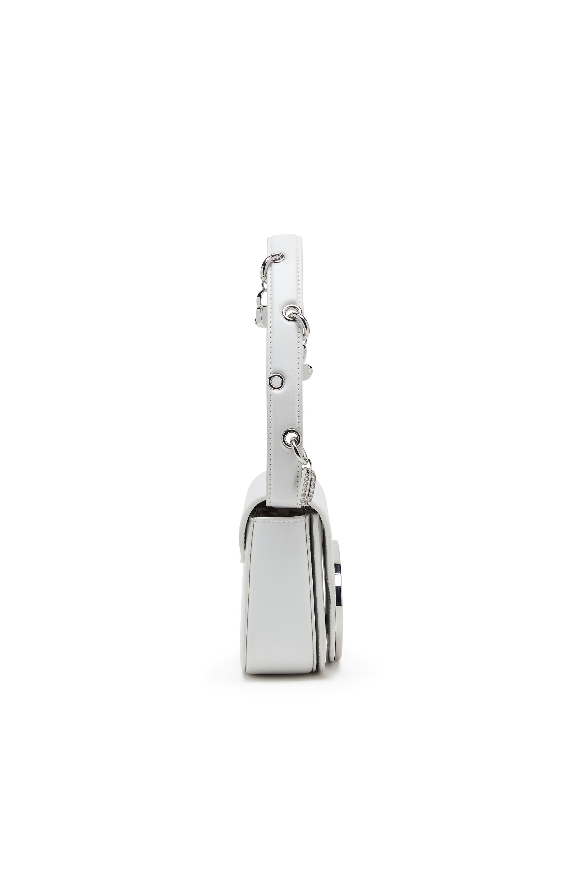 Diesel - 1DR, Woman's 1DR -Iconic shoulder bag in leather with handle charms in White - 4
