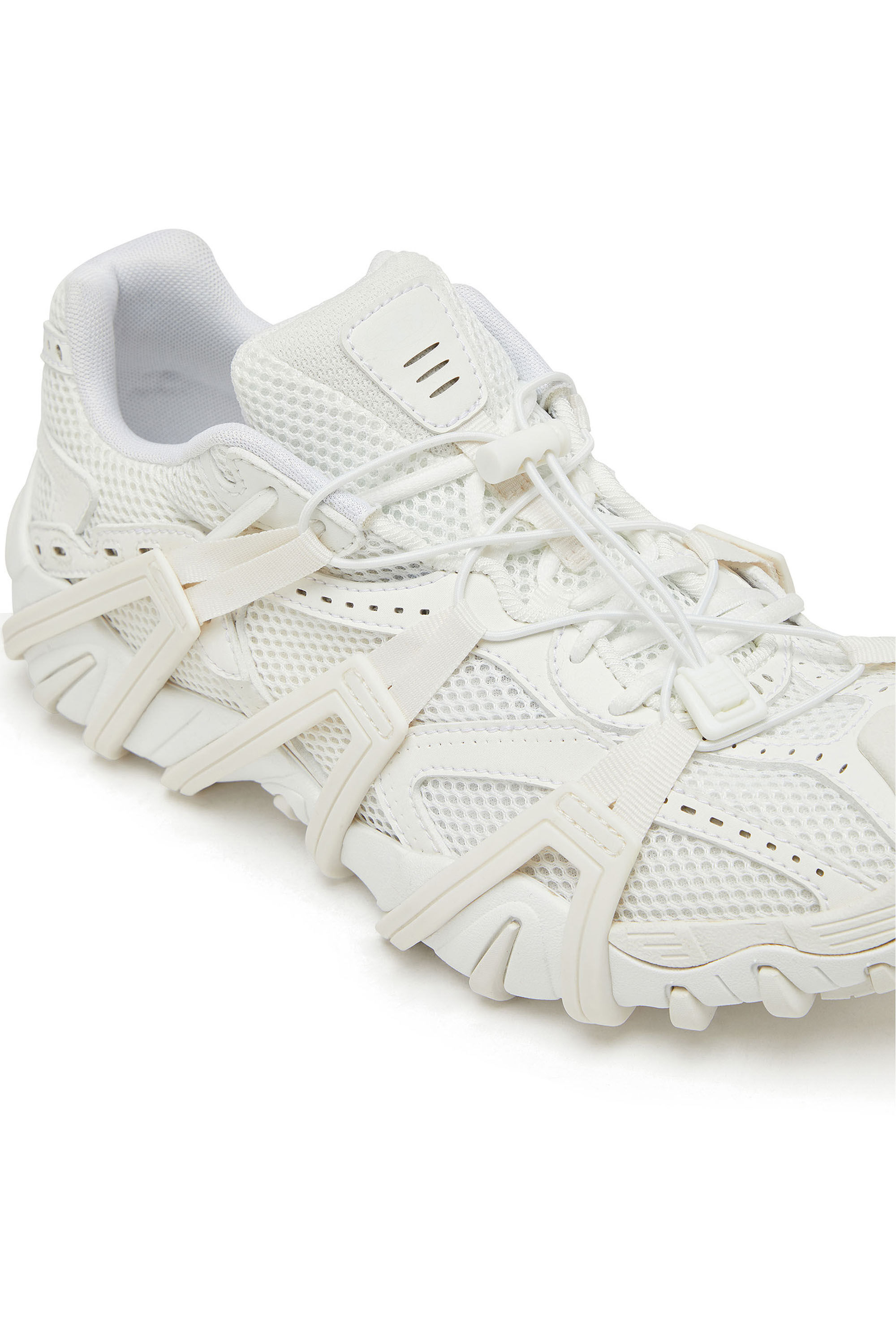 Diesel - S-PROTOTYPE CR LACE X, Man's S-Prototype Cr-Mesh and PU sneakers with double lacing in White - 6