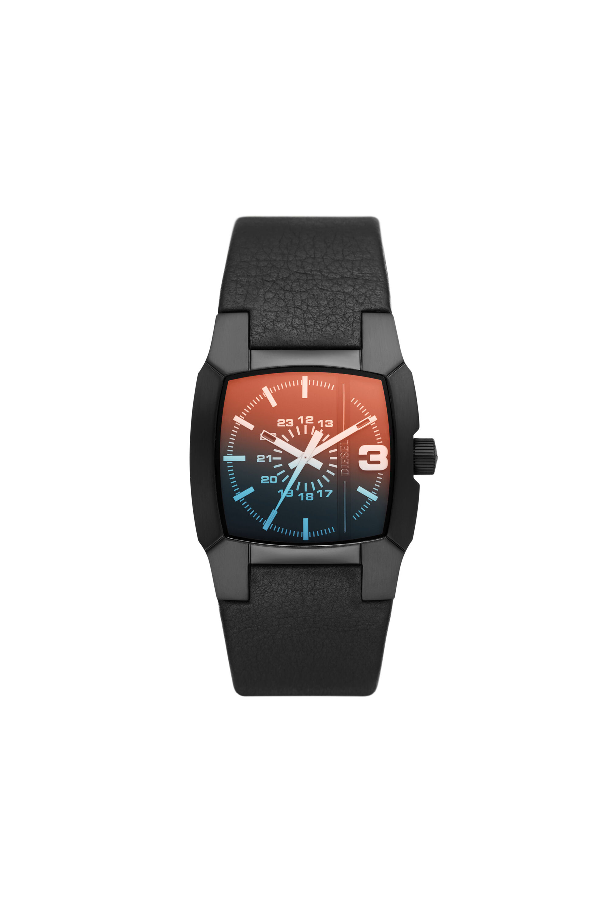 DZ2000: Cliffhanger Black Leather Watch | Diesel